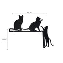 Metal Black Wall Decor Cats Playing