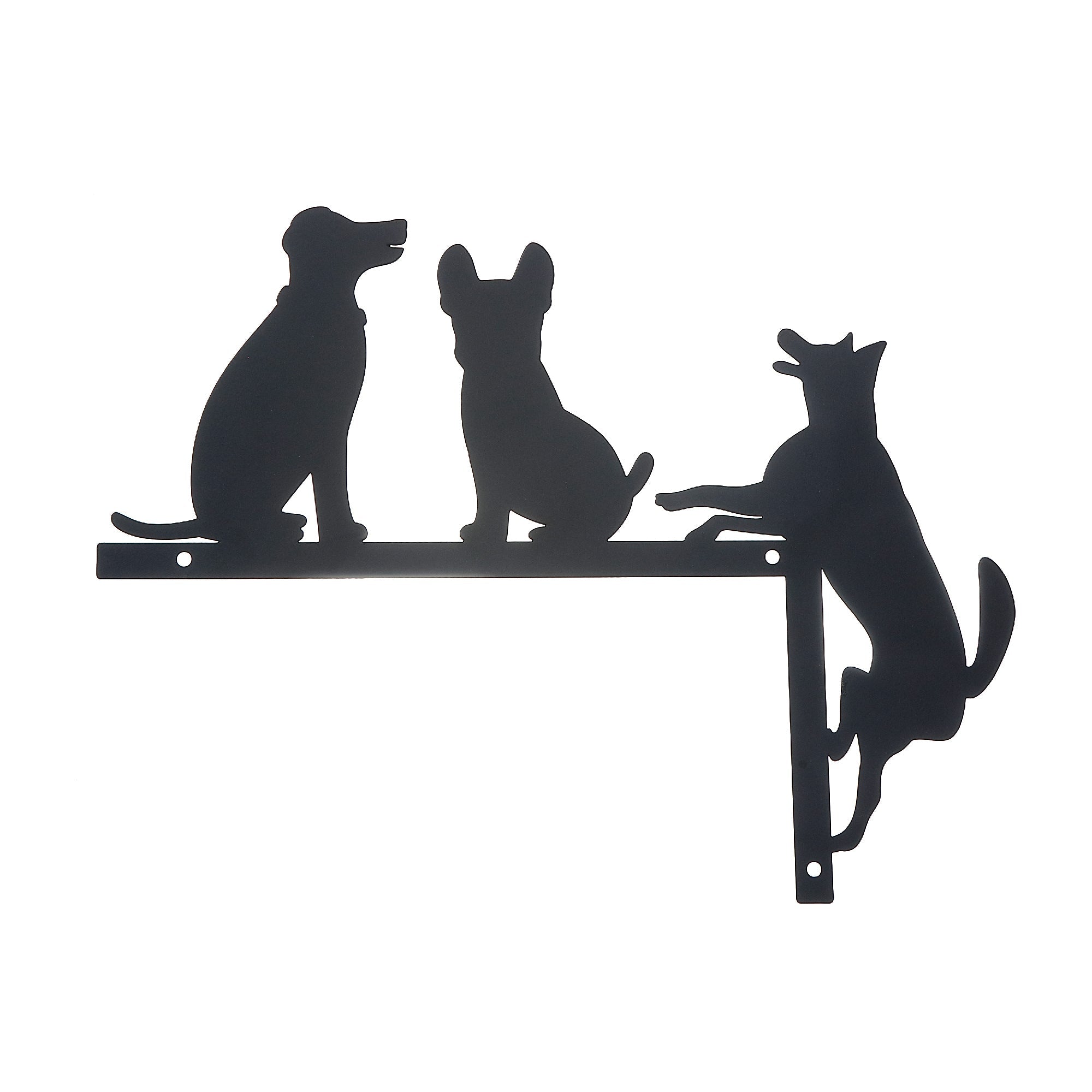 Metal Black Wall Decor Dogs Playing, Black Metal Dogs Playing Wall Art, Pet Lover Decor