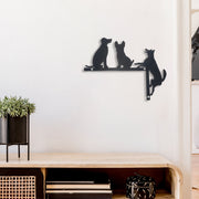 Metal Black Wall Decor Dogs Playing, Black Metal Dogs Playing Wall Art, Pet Lover Decor