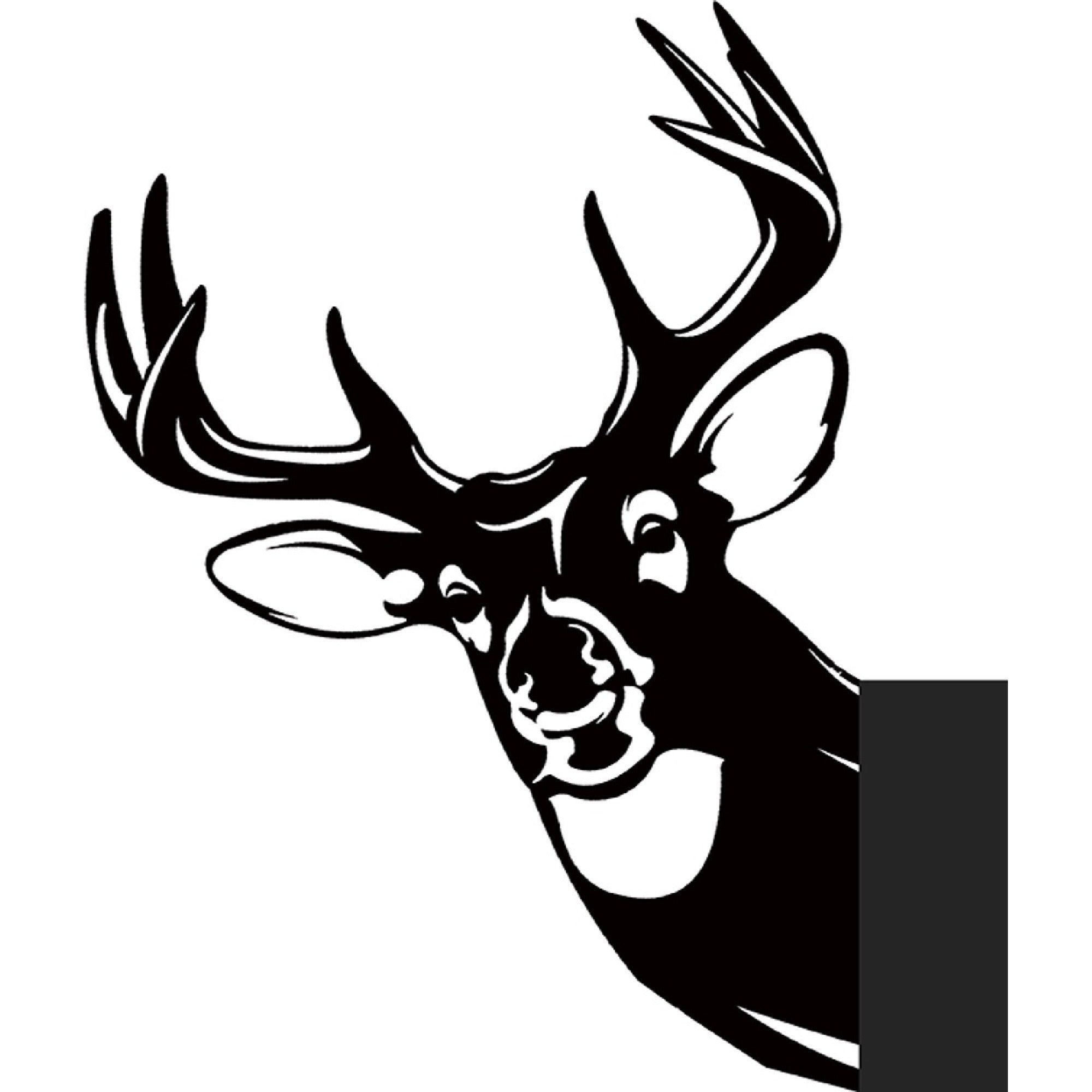 Metal Black Wall Decor Peeping Deer, Black Metal Peeping Deer Wall Decor, Lodge Style Accent