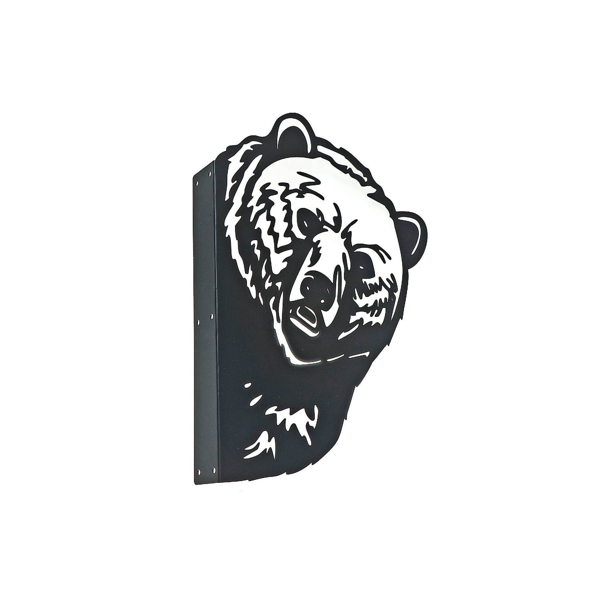 Metal Black Wall Decor Peeping Bear, Black Metal Peeping Bear Wall Decor, Cabin Style Accent