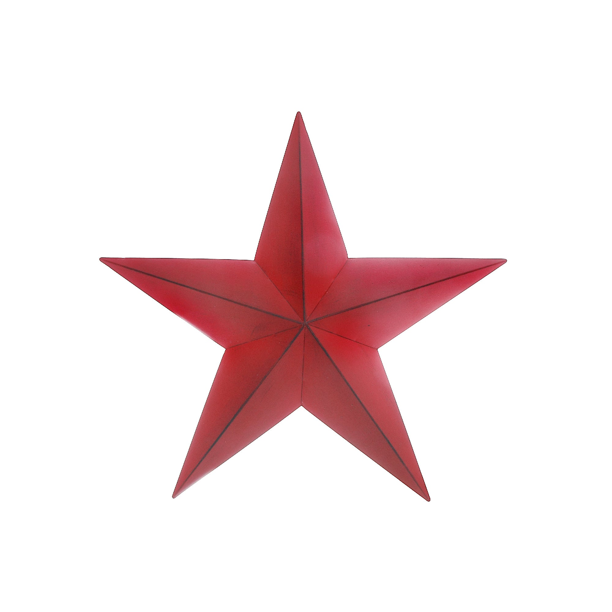 Metal Red Star Wall Decor, Red Metal Star Wall Decor, Rustic Farmhouse Accent