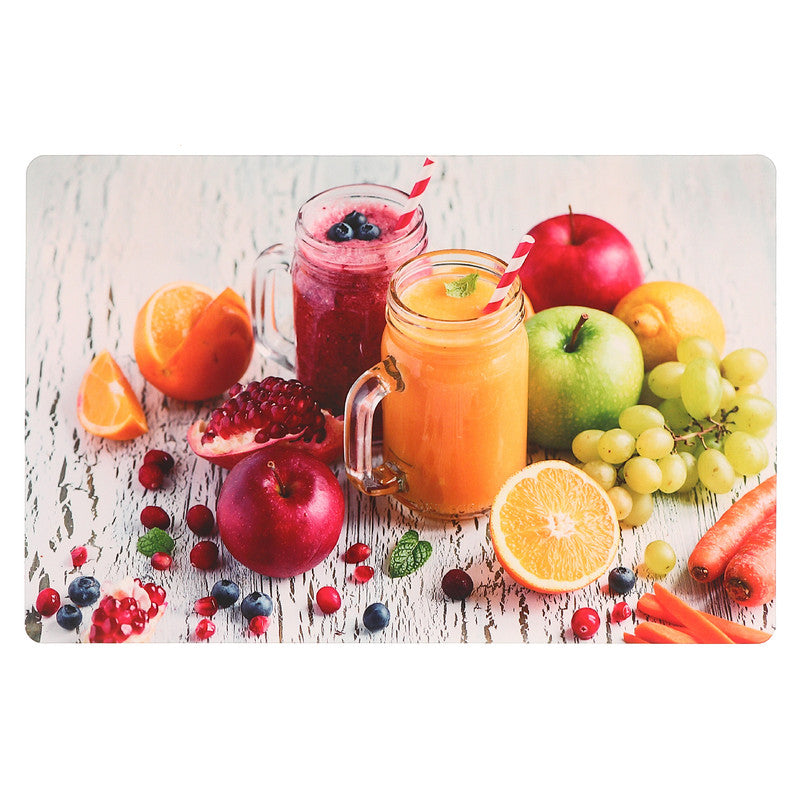Plastic Placemat Fruit Smoothie Design Set of 12