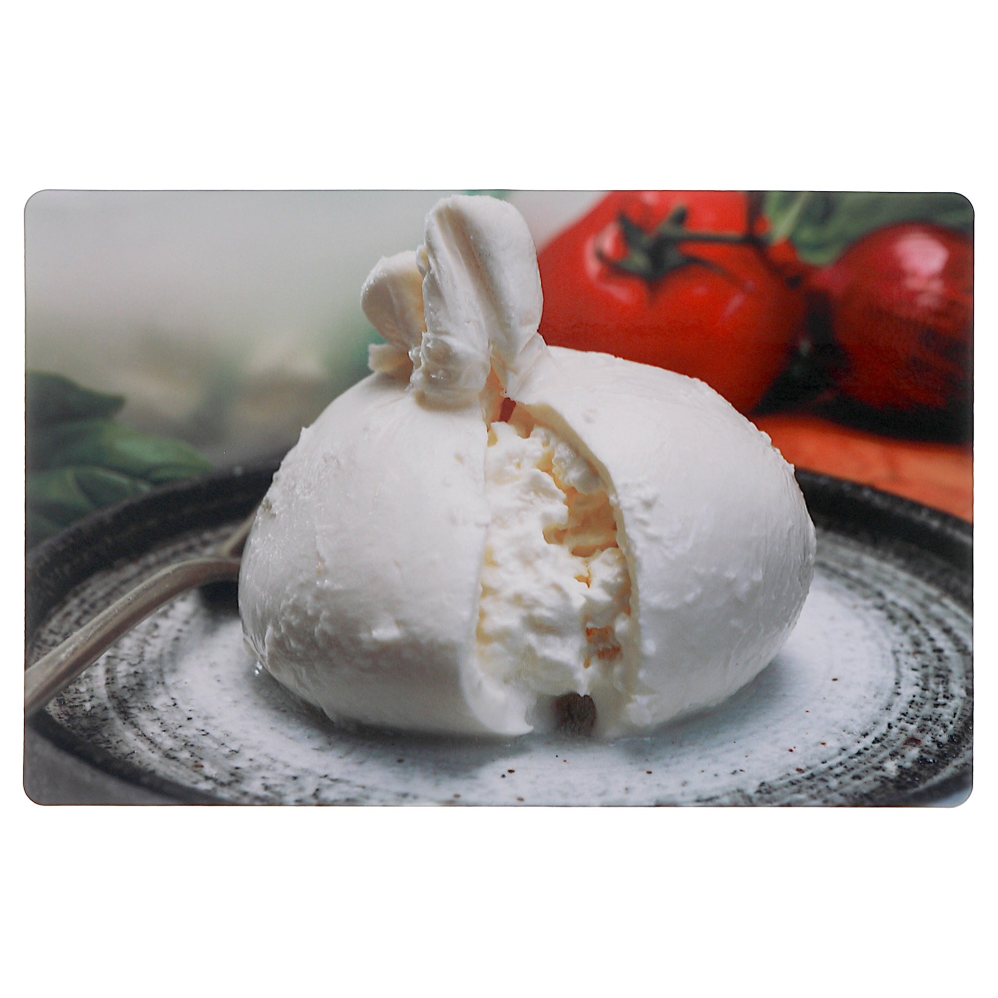 Burrata Cheese Plastic Placemat Set of 12 – Food-Themed Kids Tableware, Dining Mats