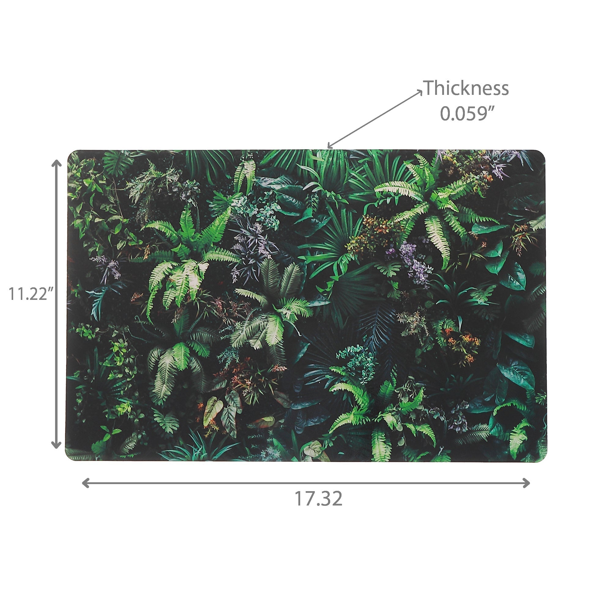 Living Wall Plastic Placemat Set of 12 – Botanical Kids Tableware, Fun Dining Mats