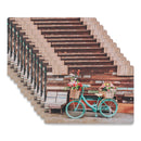 Plastic Placemat Bicycle With Baskets - Set of 12