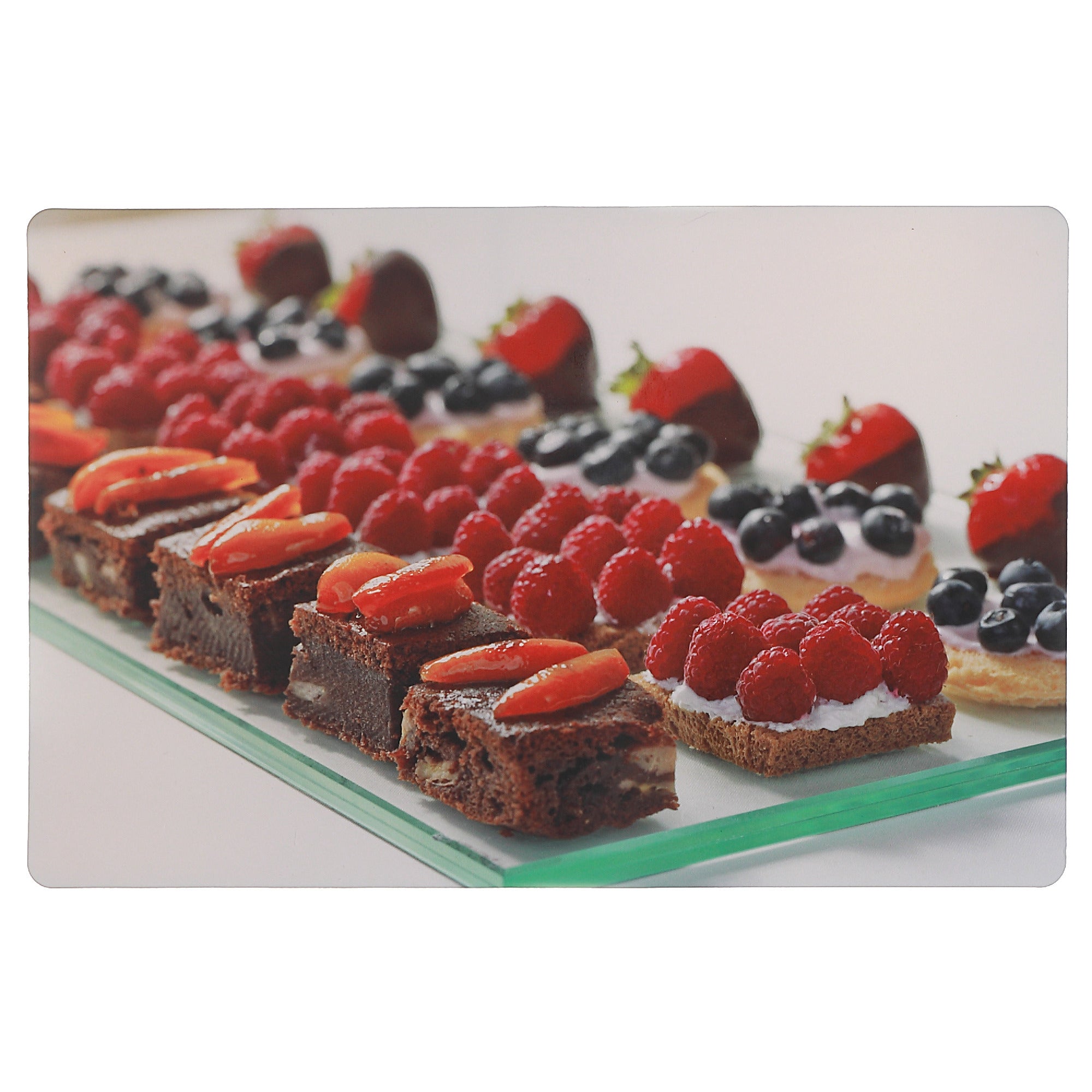 Plastic Placemat Dessert Squares Pattern, Dining Table Mat, Kitchen Decor, Modern Place Setting, Wipe Clean Surface, Heat Resistant, Set of 12