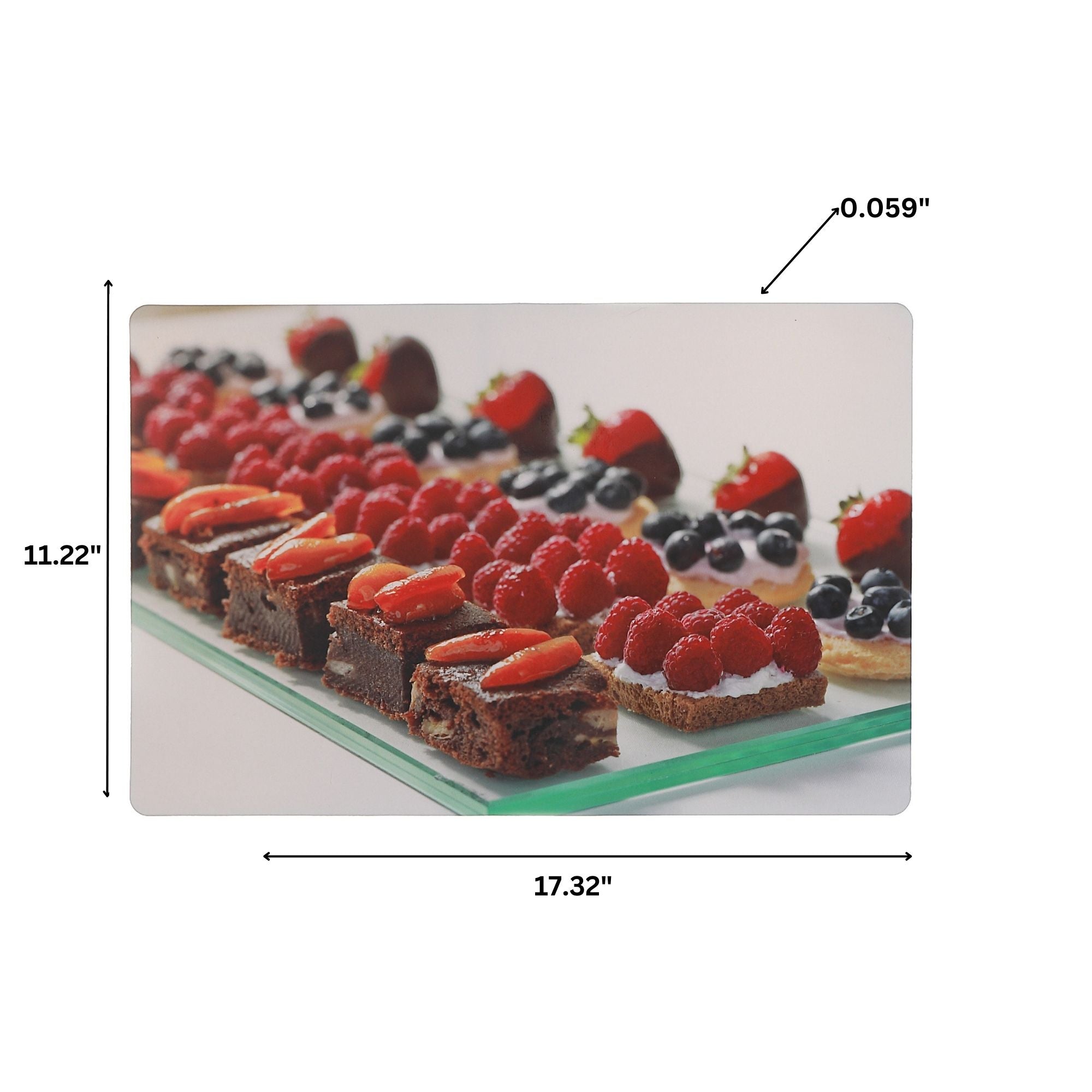 Plastic Placemat Dessert Squares Pattern, Dining Table Mat, Kitchen Decor, Modern Place Setting, Wipe Clean Surface, Heat Resistant, Set of 12