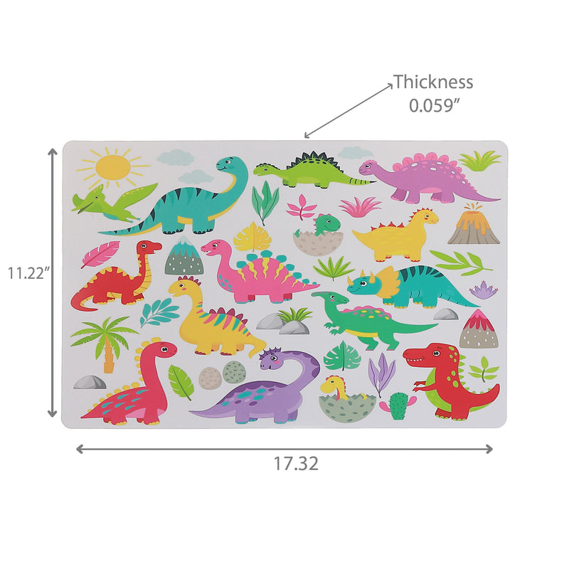Plastic Placemat T-Rex - Set of 12