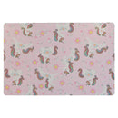Plastic Placemat Unicorn With Floral - Set of 12
