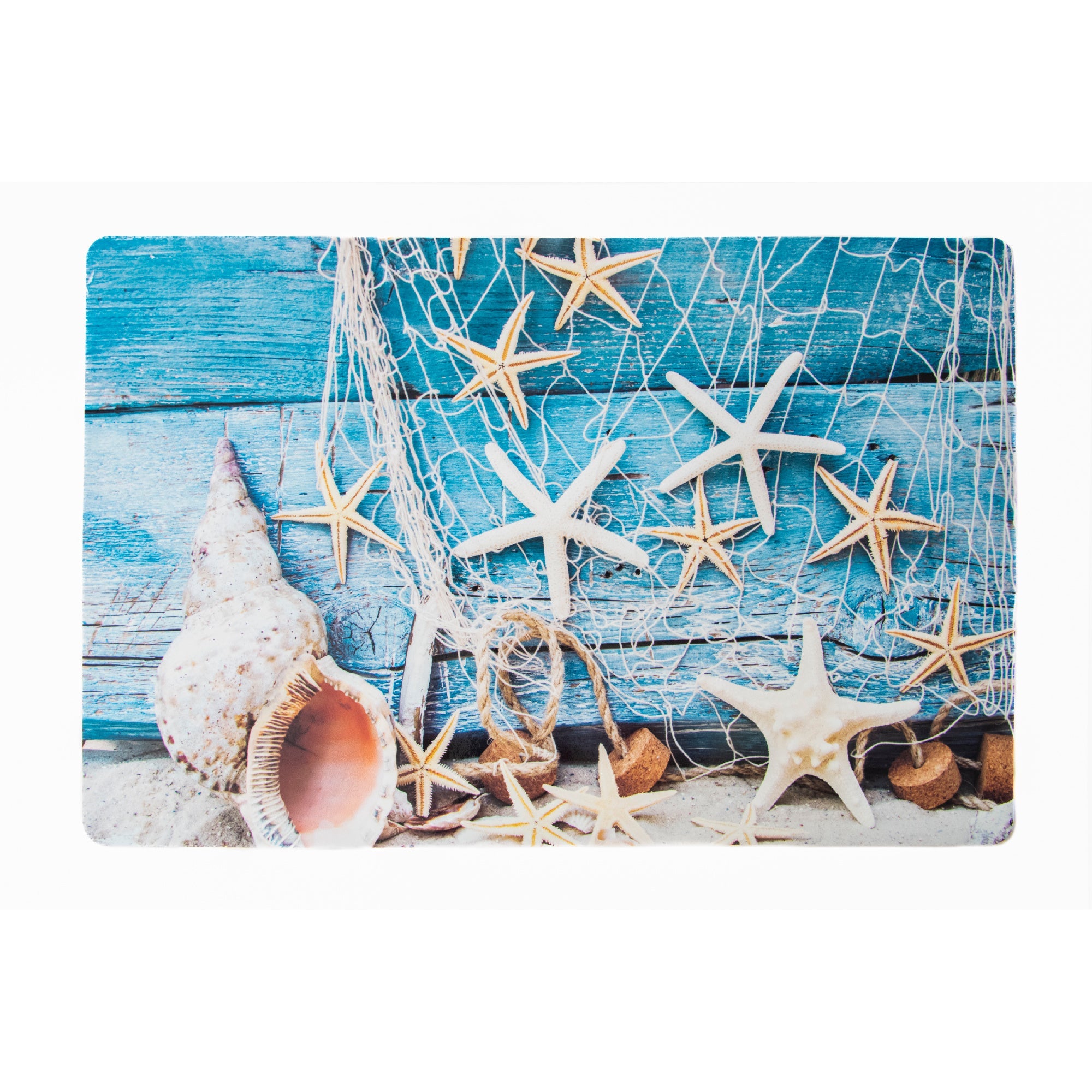 Starfish and Seashells Coastal Plastic Placemat - Set of 12