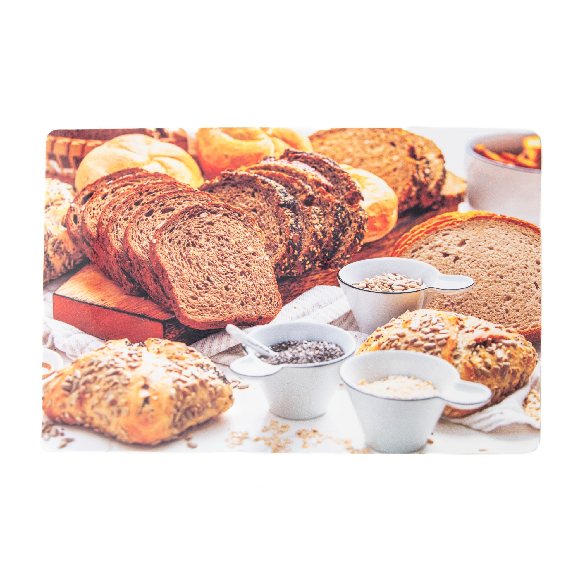 Gourmet Bread Illustration Plastic Dining Placemat - Set of 12