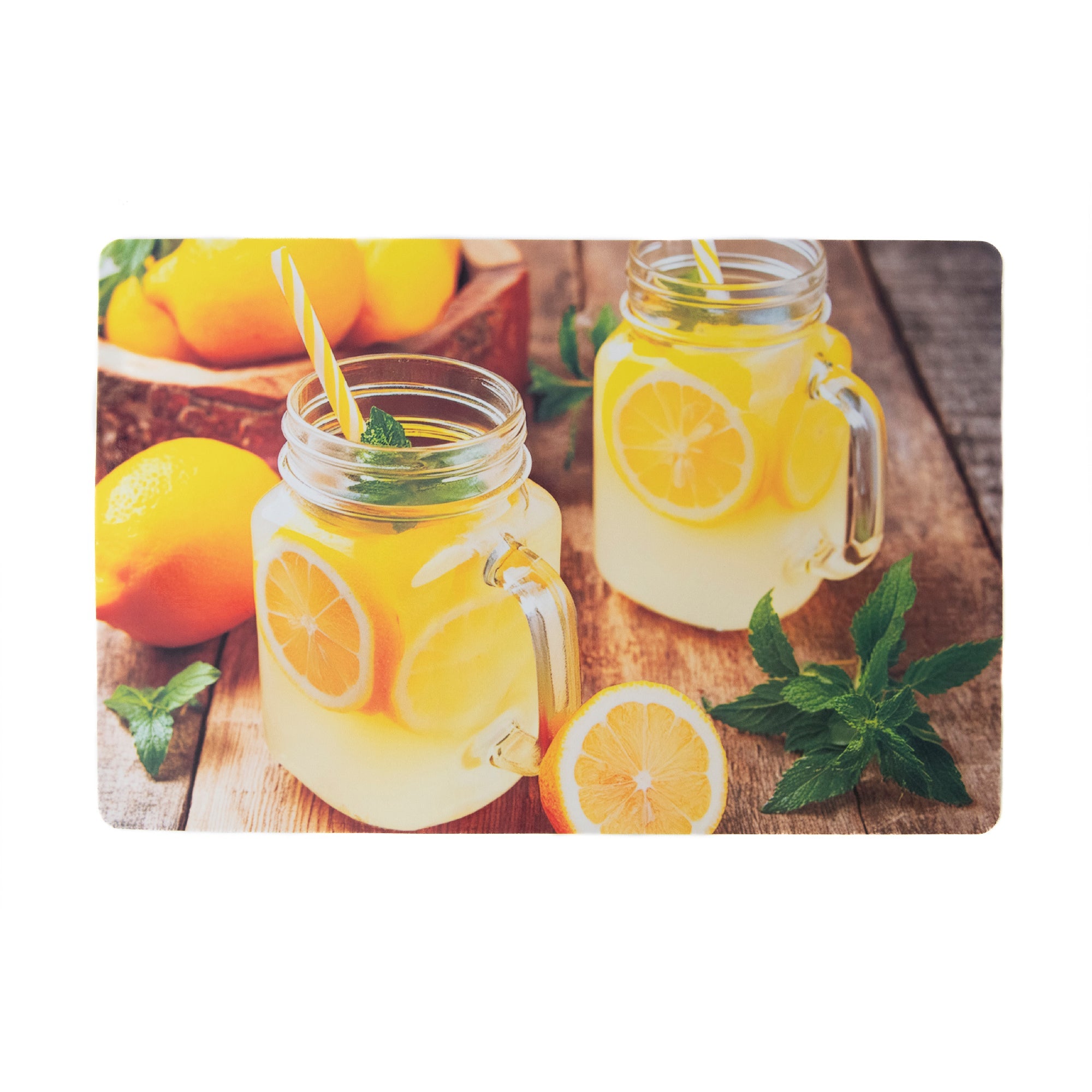 Refreshing Lemonade Graphic Plastic Placemat - Set of 12