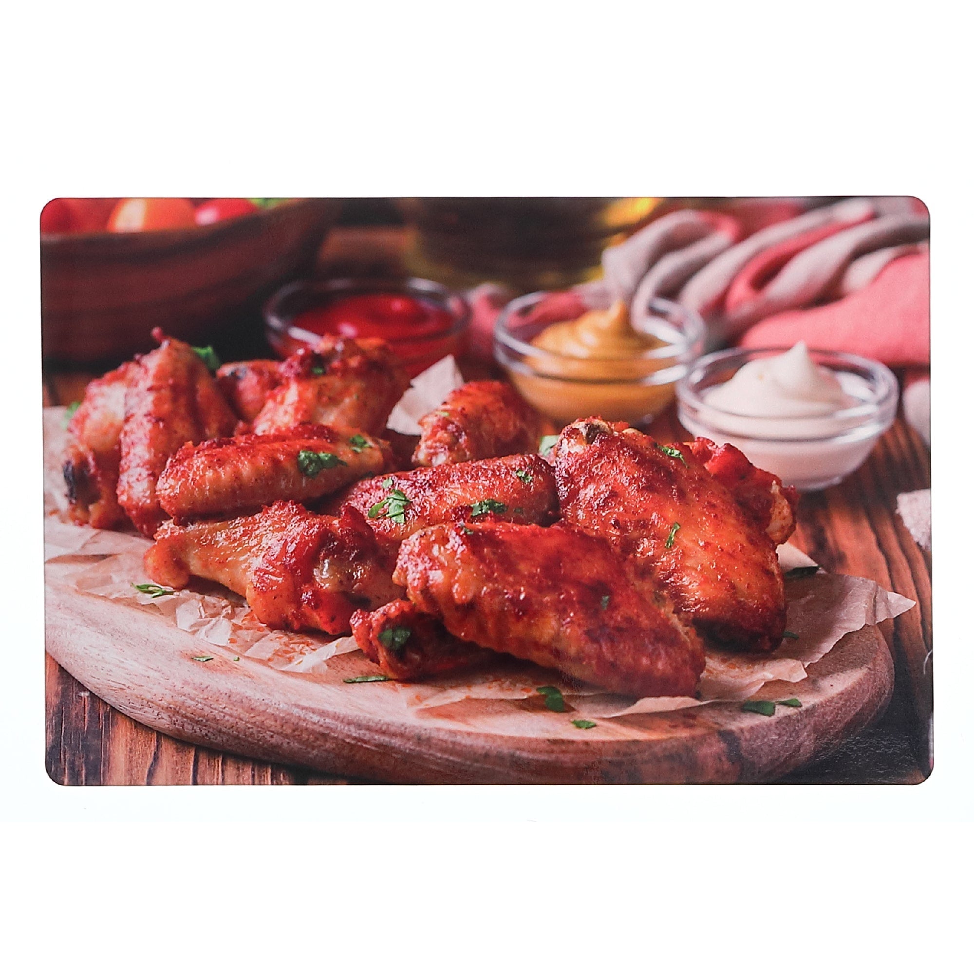 Plastic Placemat Chicken Wings Set Of 12, Dining Table Decor, Kitchen Accessory