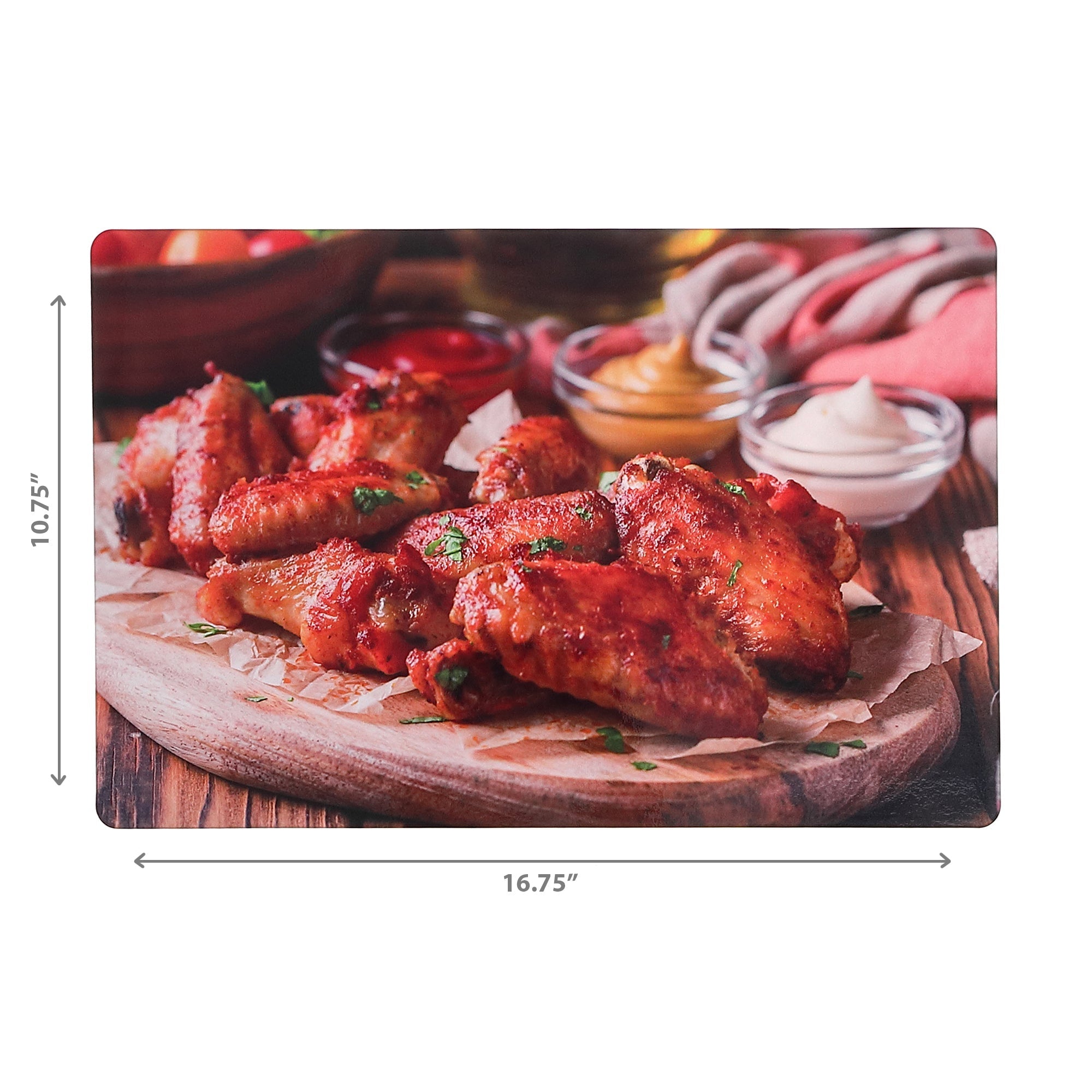 Plastic Placemat Chicken Wings Set Of 12, Dining Table Decor, Kitchen Accessory