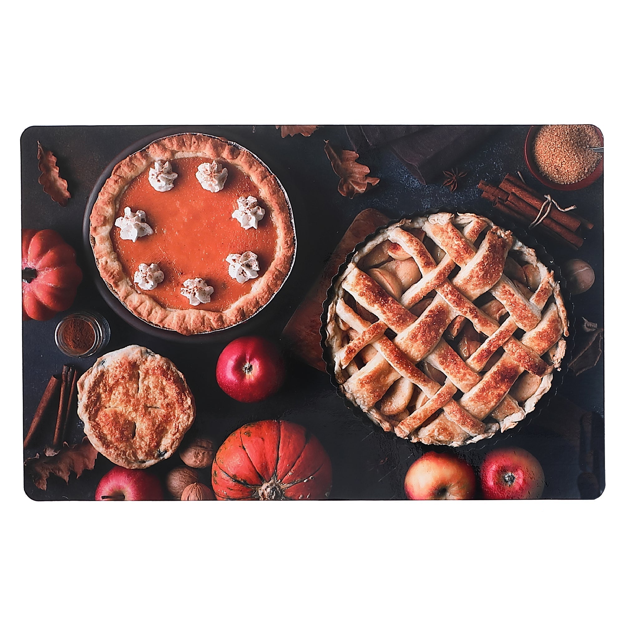 Plastic Placemat Pies Galore Thanksgiving Holiday Table Mats - Set of 12
