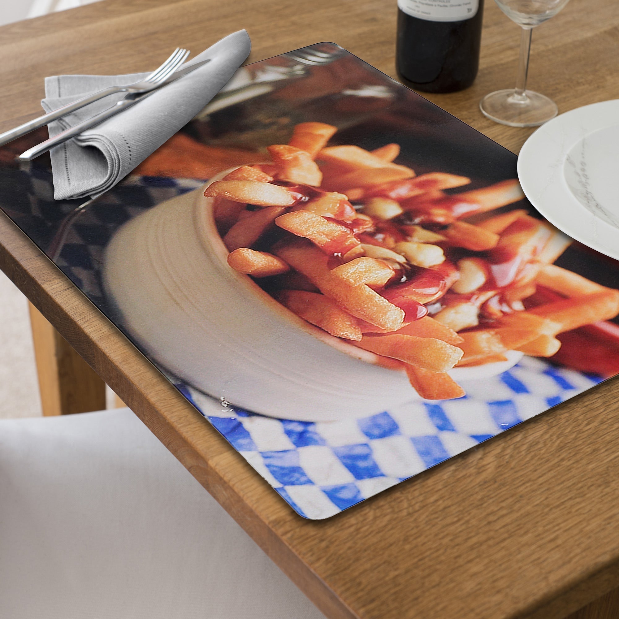 Plastic Placemat Poutine 12 X 18 Set Of 12, Kitchen Dining Table Decor