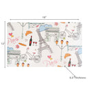 Plastic Placemat Paris 12 X 18 - Set of 12