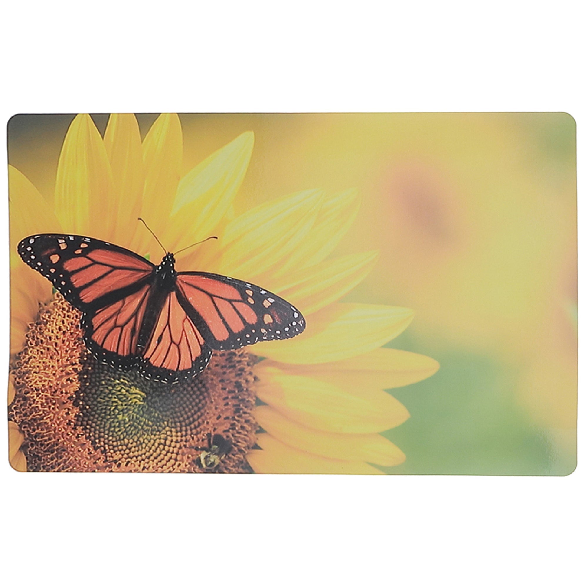 Plastic Placemat Sunflower Butterfly 12 X 18 Set Of 12, Kitchen Table Decor