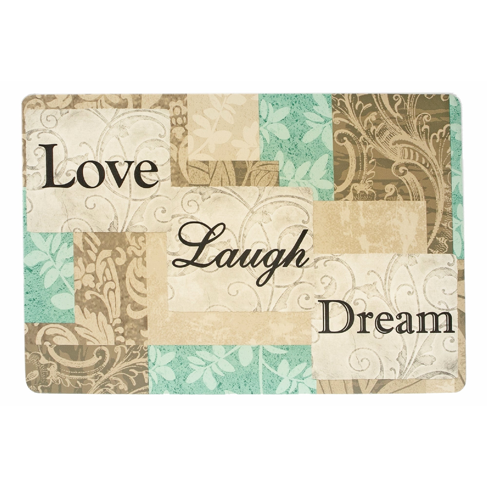 Love Laugh Dream EVA Placemat 12x18 Inch – Durable, Easy Clean, Vibrant Table Decor – Set of 12