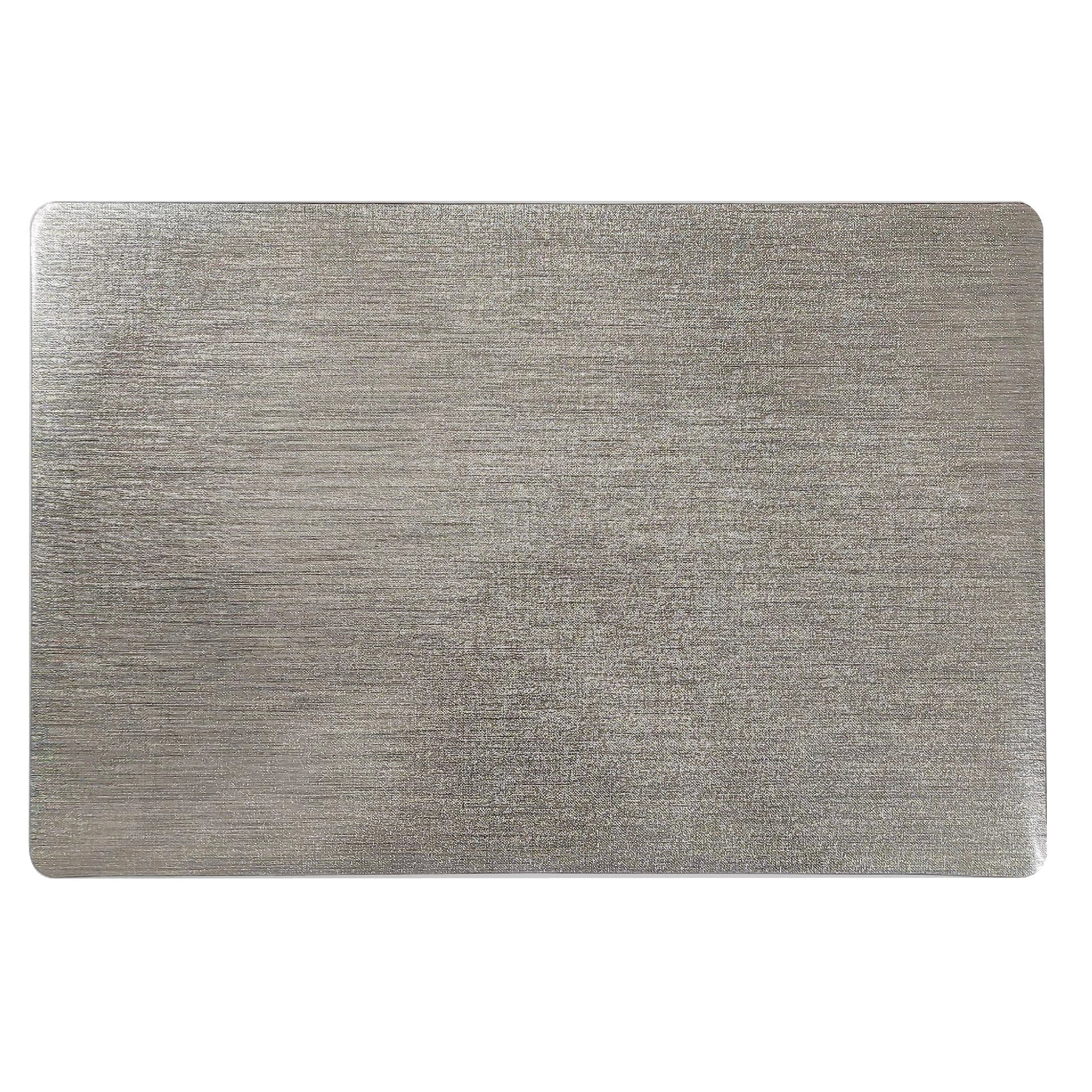 Metallic Plastic Placemat Champagne Decorative Dining Table Mats - Set of 12