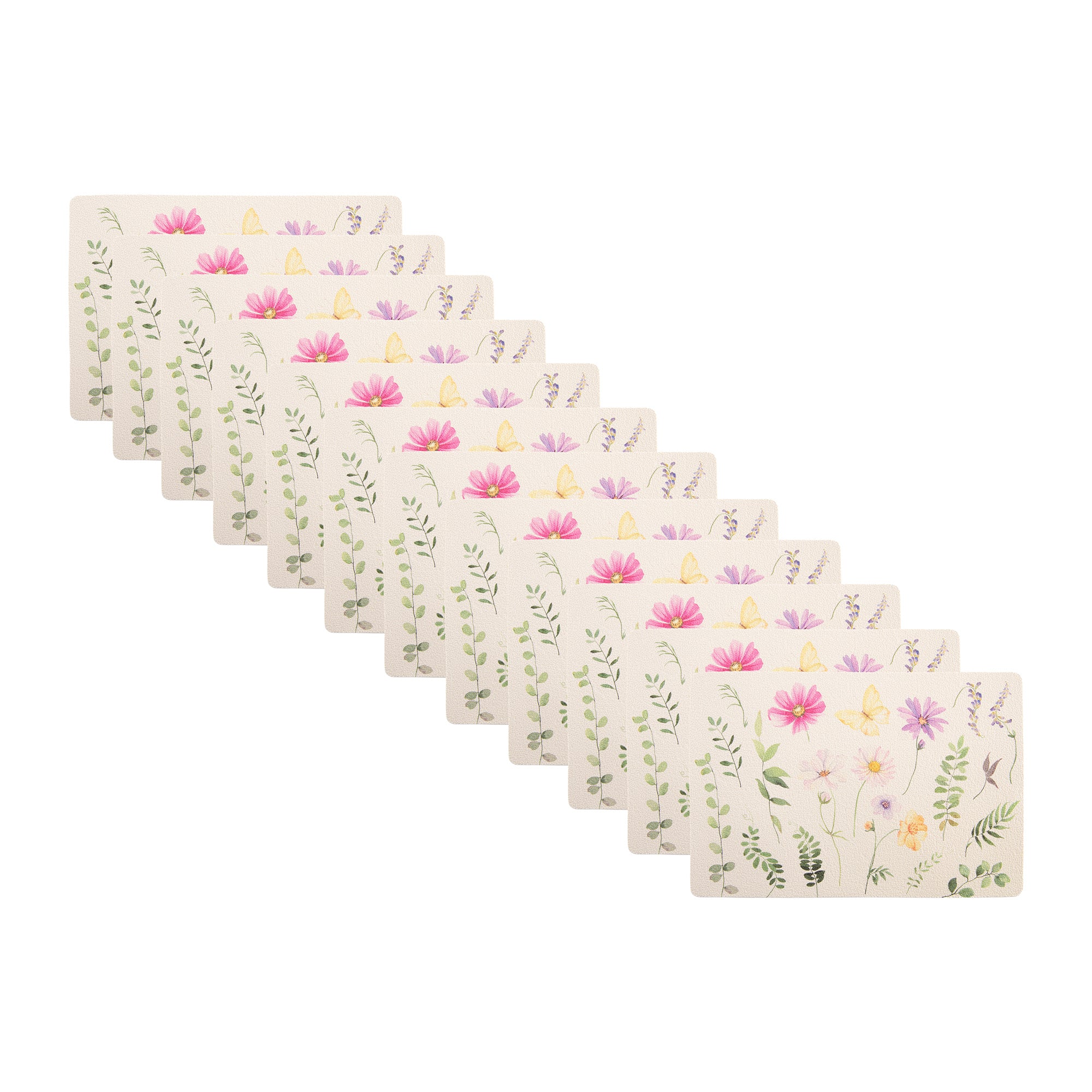 Floral Butterfly EVA Dining Placemat - Set of 12