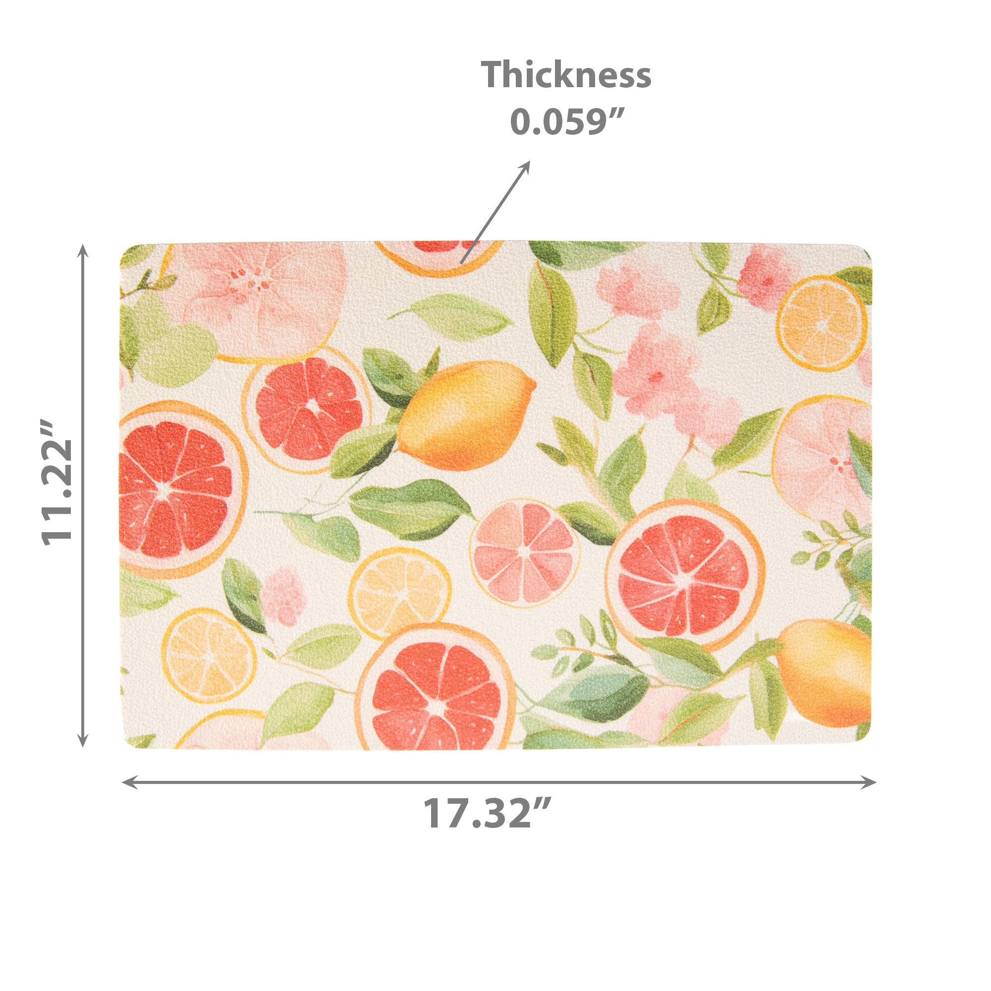 Citrus Crush Pattern EVA Table Placemat - Set of 12