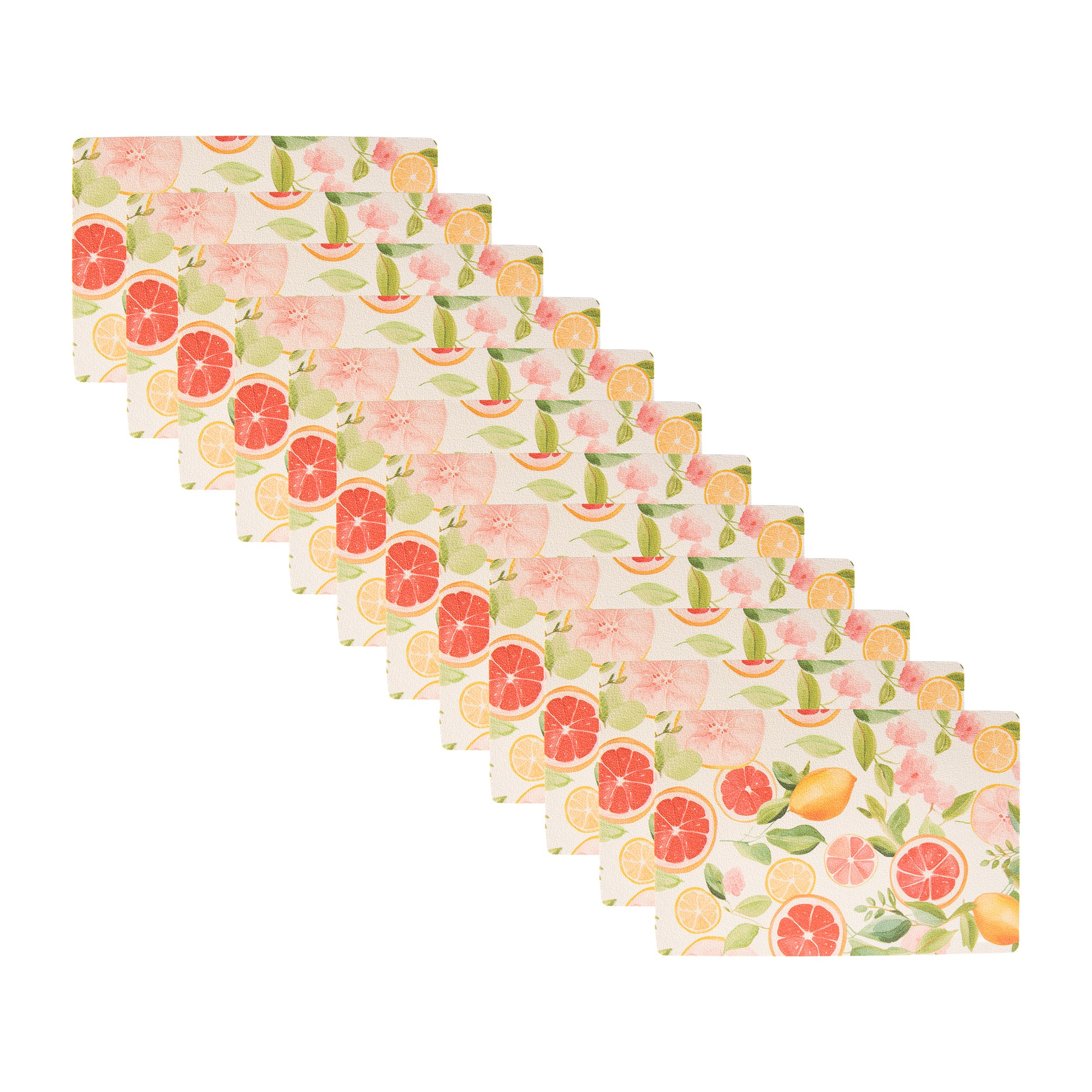 Citrus Crush Pattern EVA Table Placemat - Set of 12