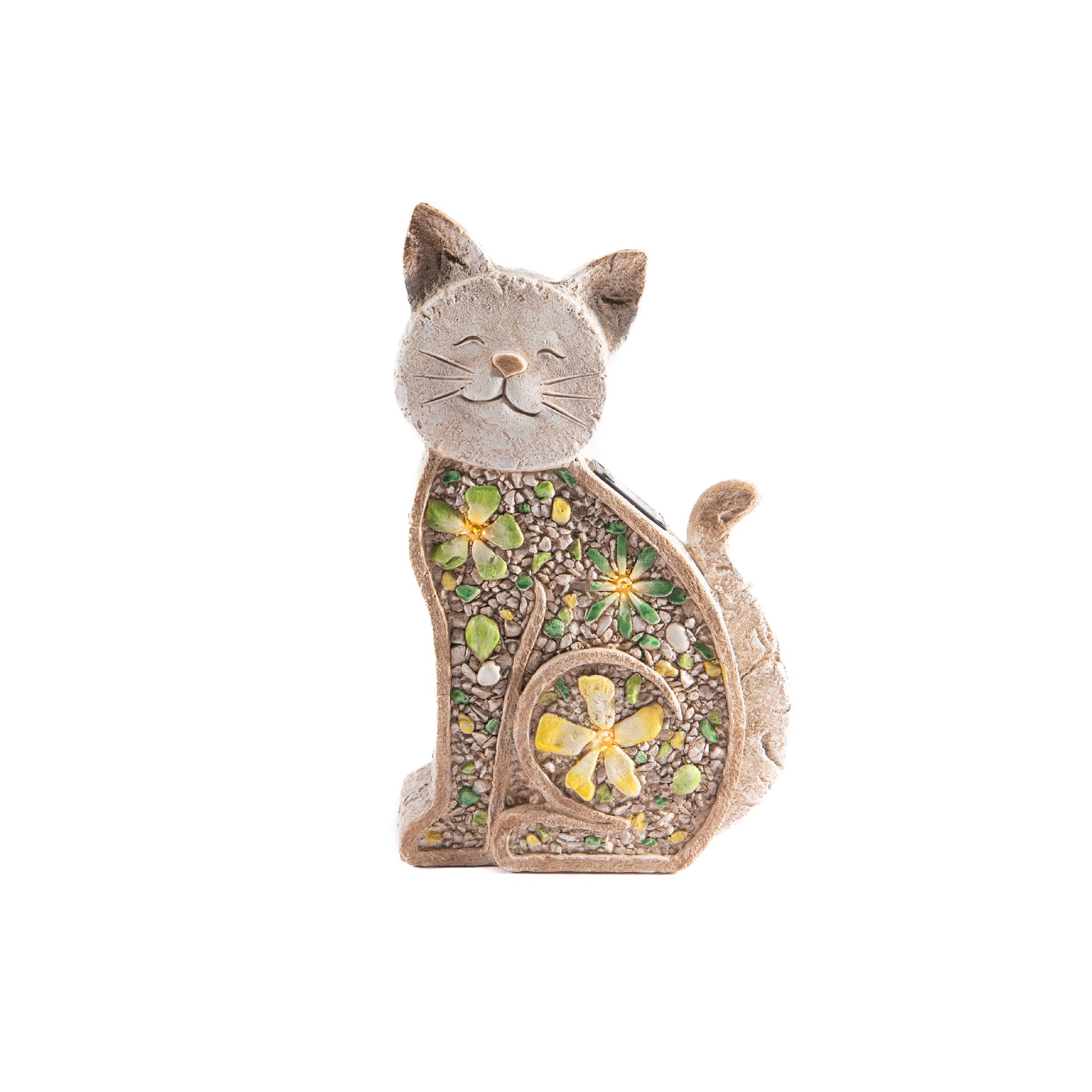 Solar-Powered Cat Garden Figurine