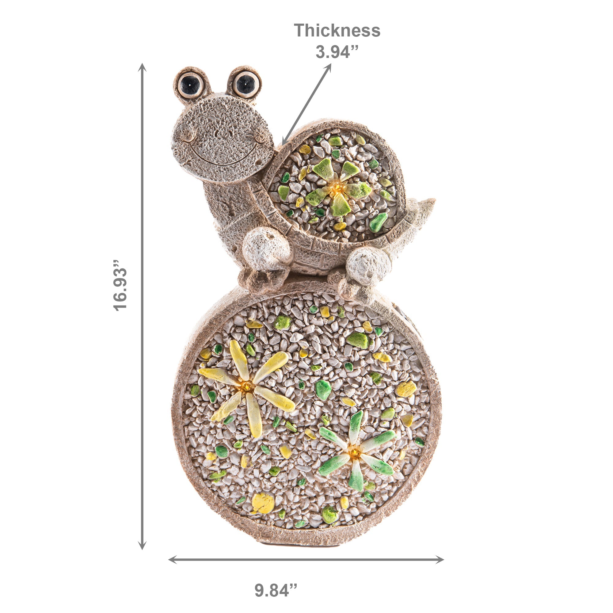 Solar-Powered Turtle Garden Decor Figurine