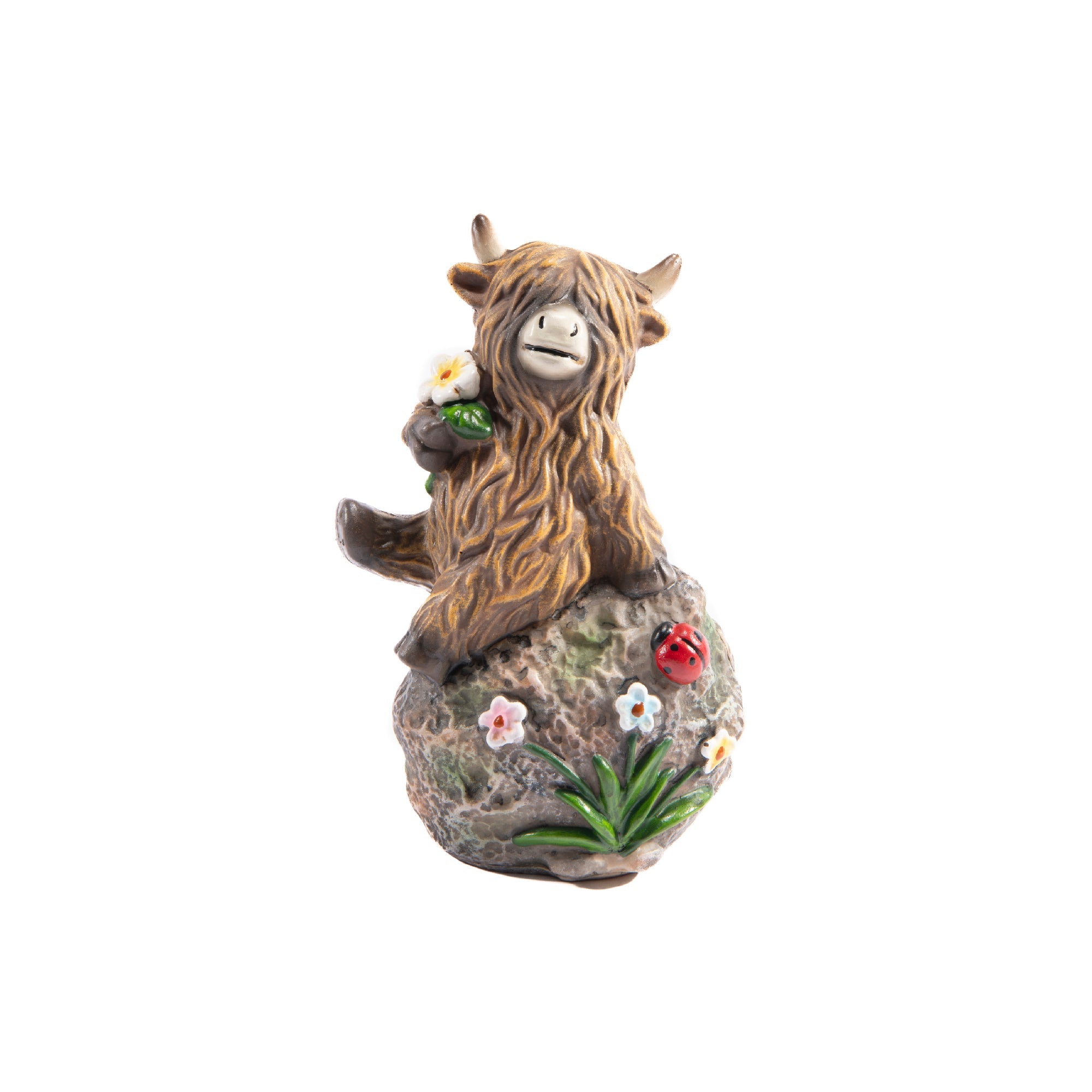 Yak Sitting on Rock Polyresin Figurine – Assorted - Set of 2