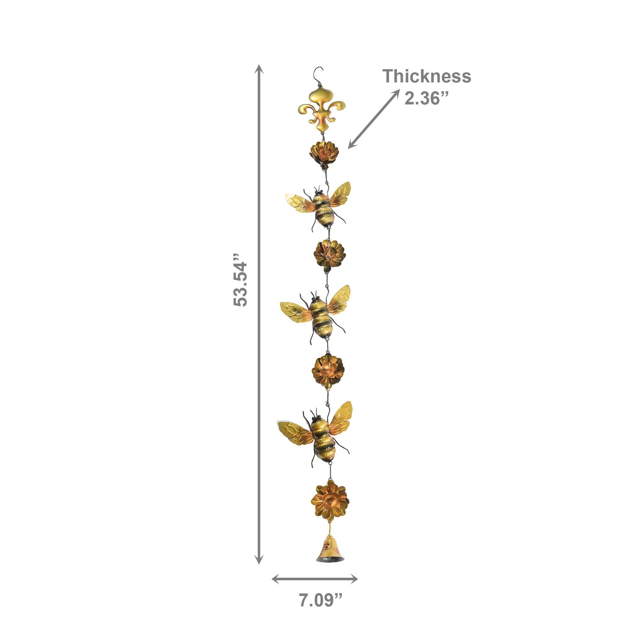 Hanging Metal Bee Decorative Garland