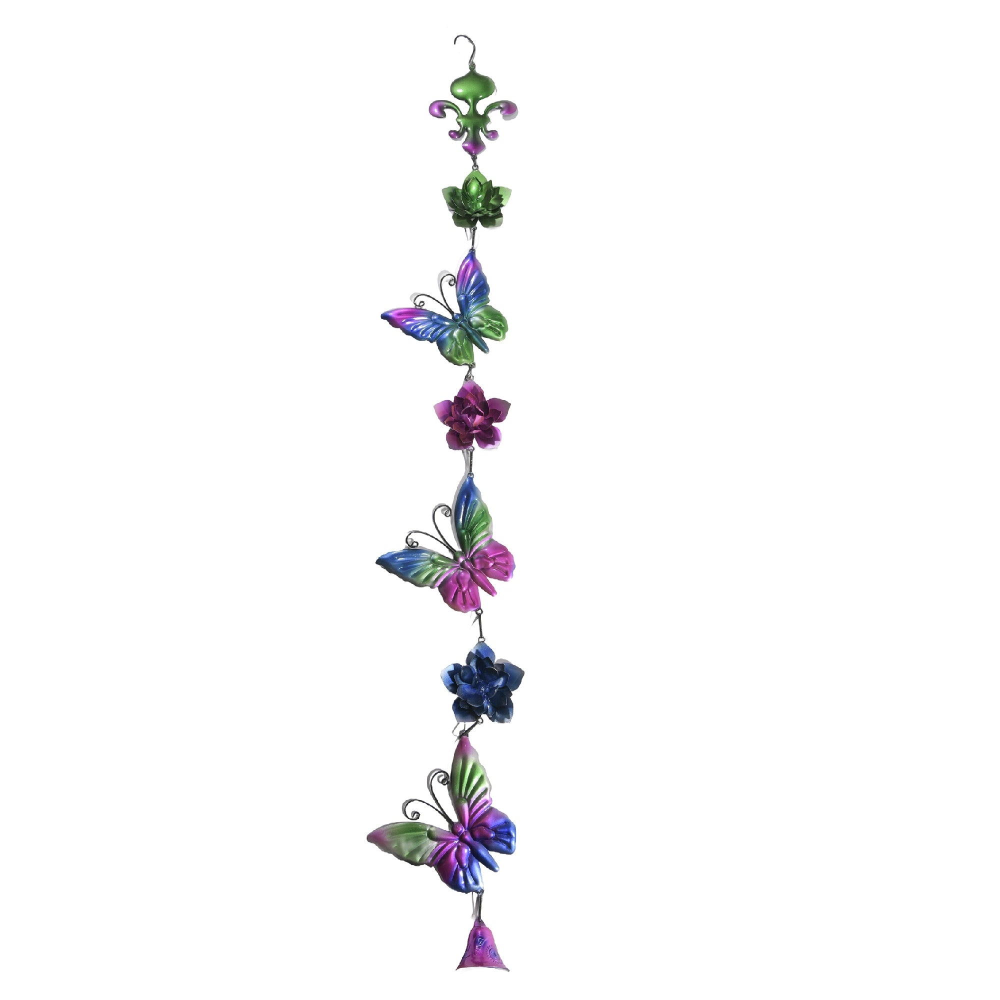 Hanging Metal Butterfly Decorative Garland