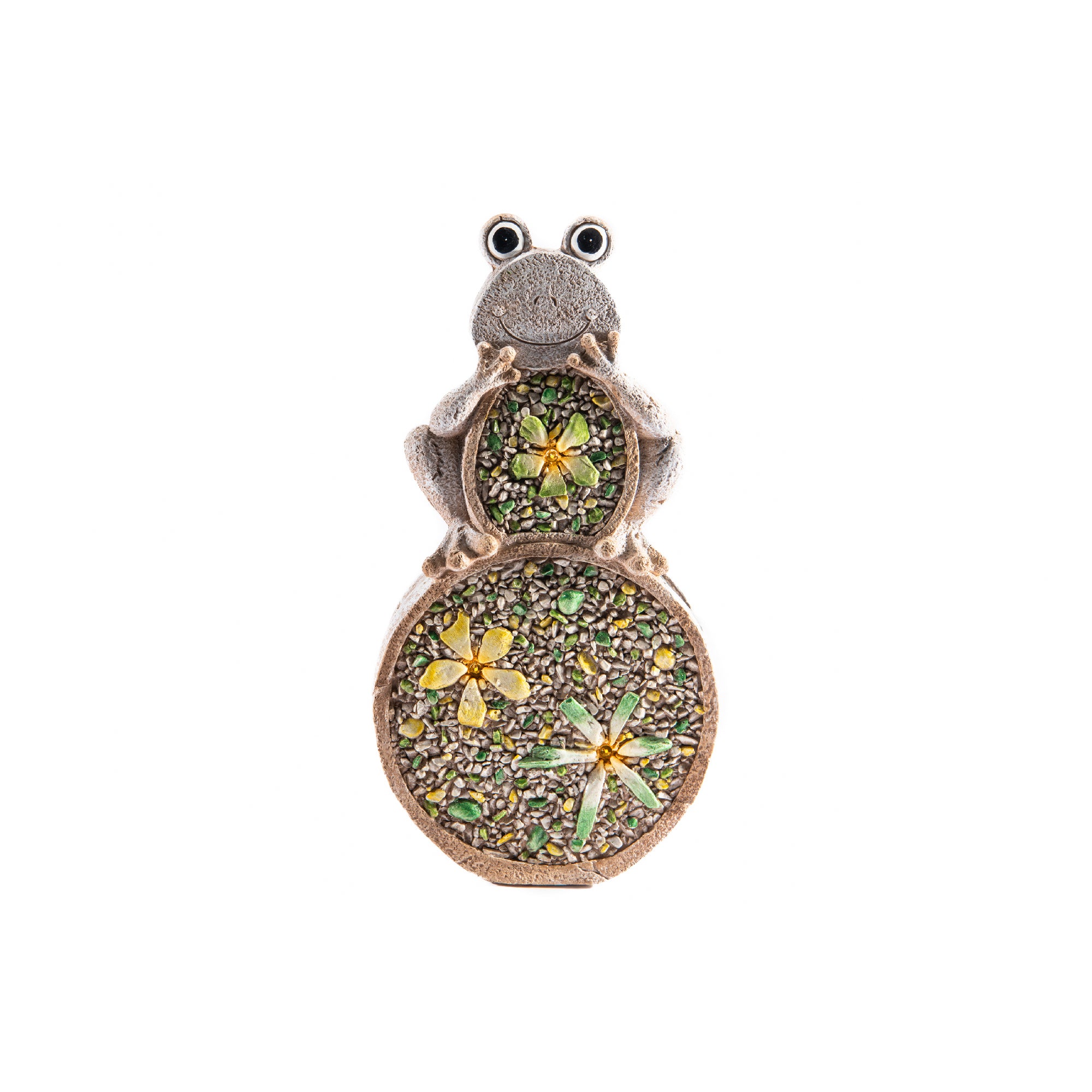 Solar-Powered Frog Garden Light Figurine