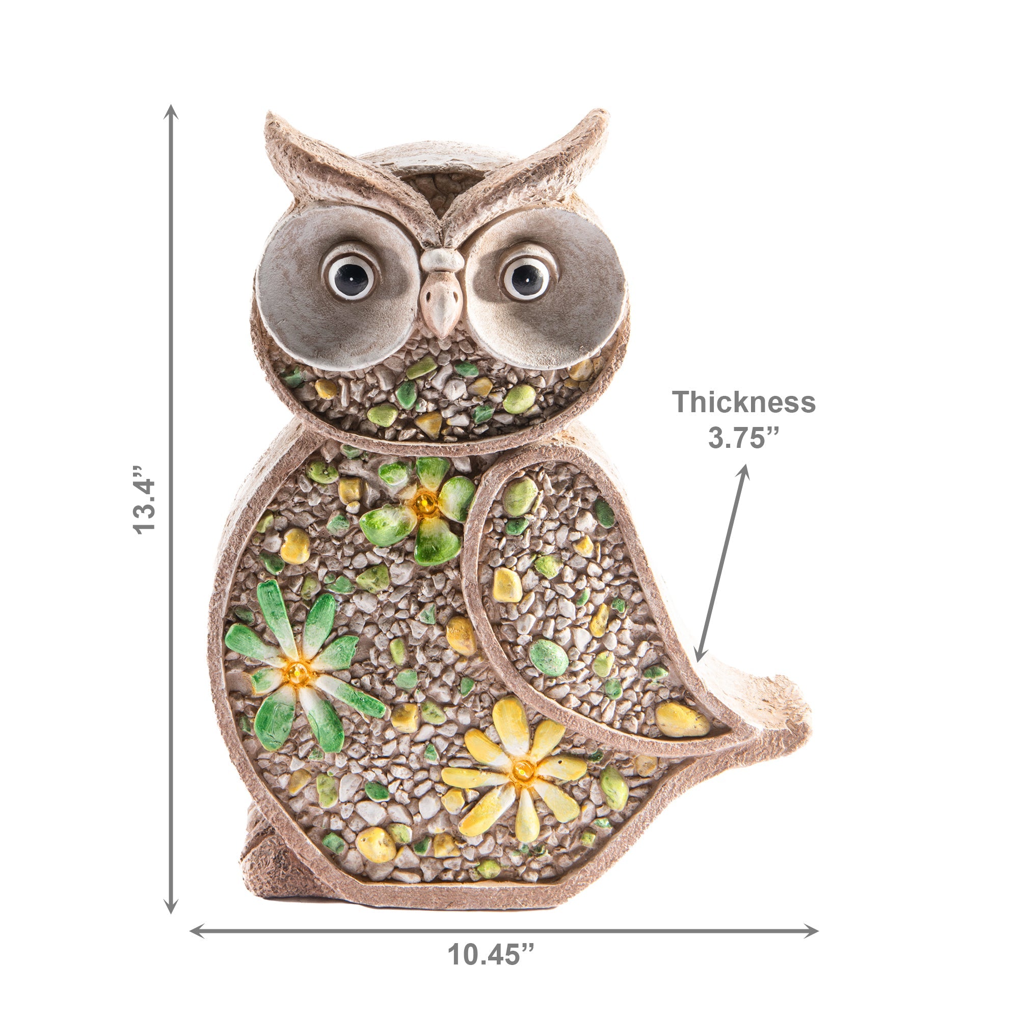 Solar-Powered Owl Outdoor Garden Figurine