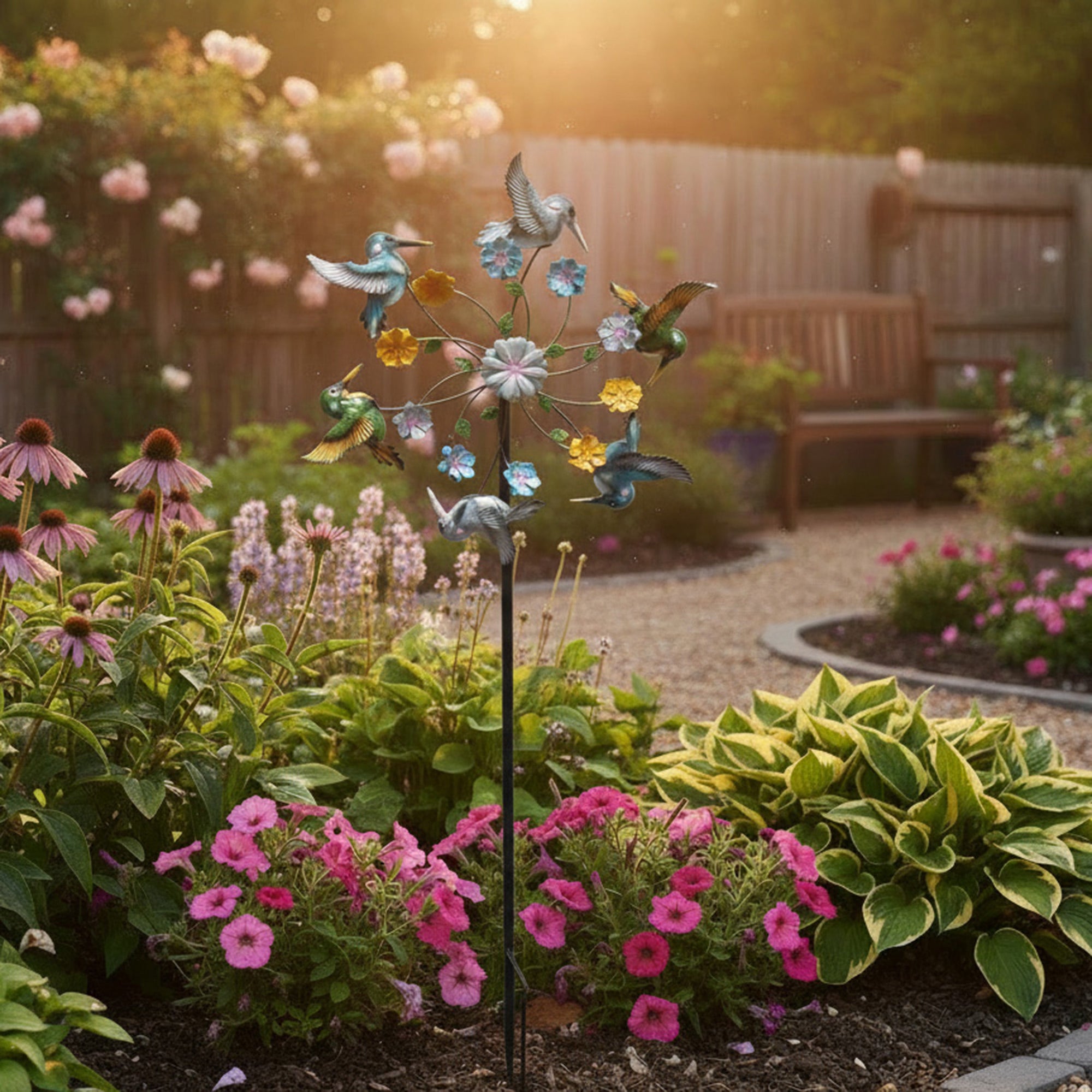 Decorative Metal Windmill Garden Stake