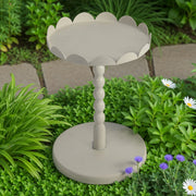 Scalloped Edge Round Metal Plant Stand – 11.4 Inch - Set of 2