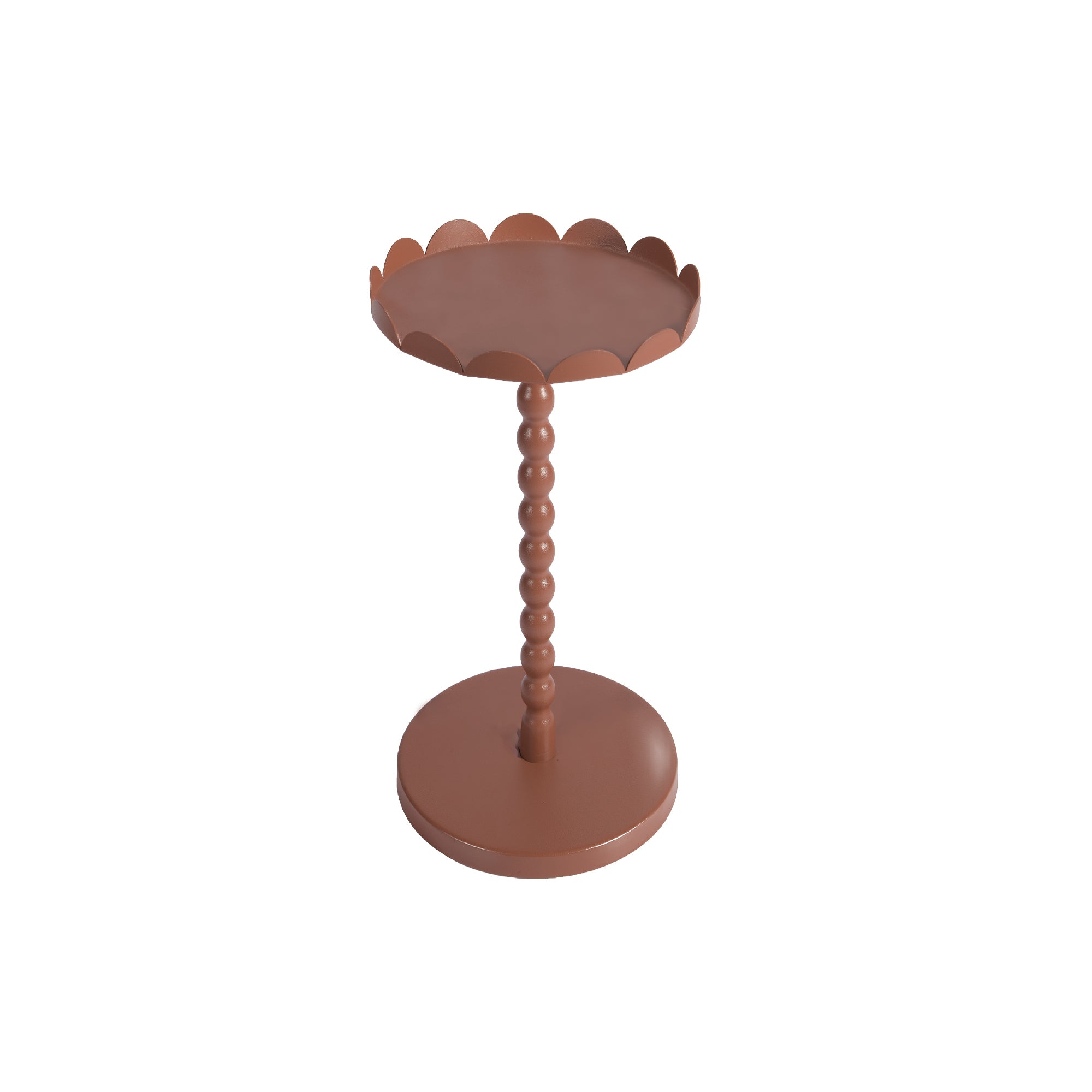 Scalloped Edge Round Metal Plant Stand – 15.7 Inch - Set of 2