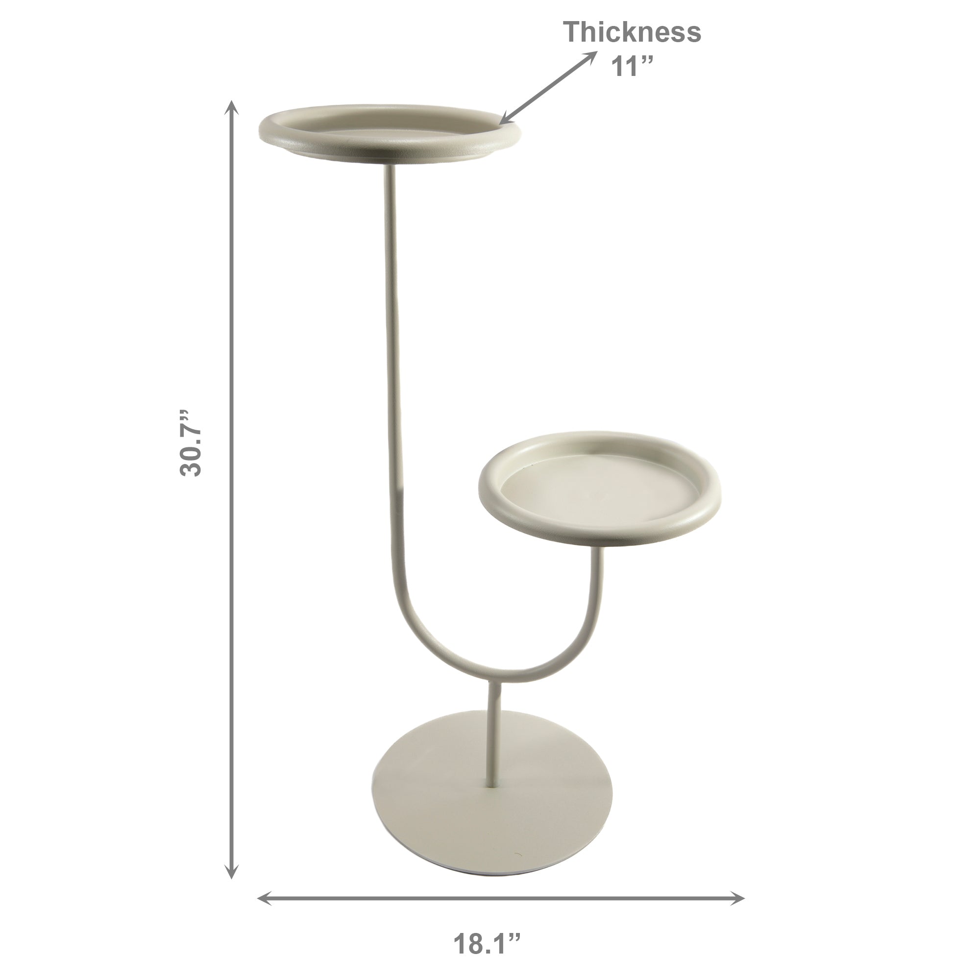 Two-Tier Round Metal Plant Display Stand