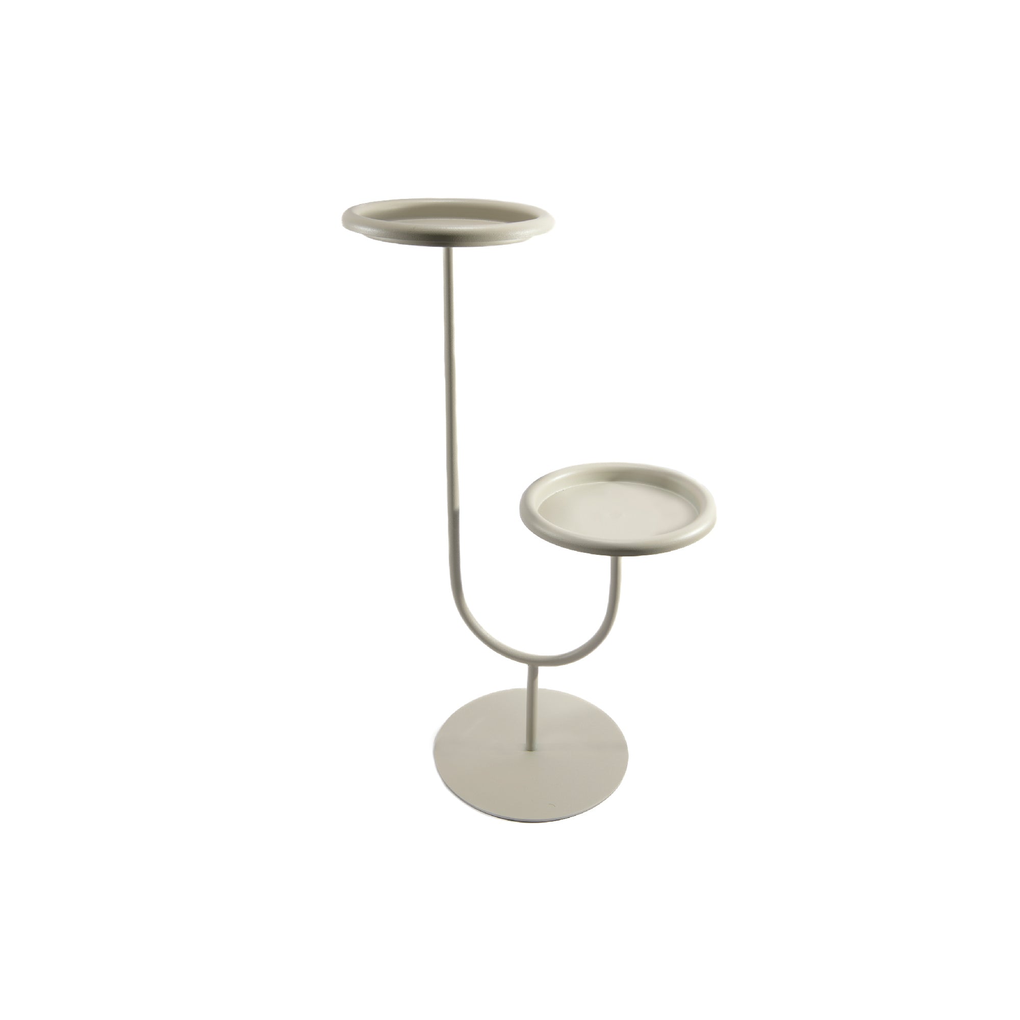 Two-Tier Round Metal Plant Display Stand