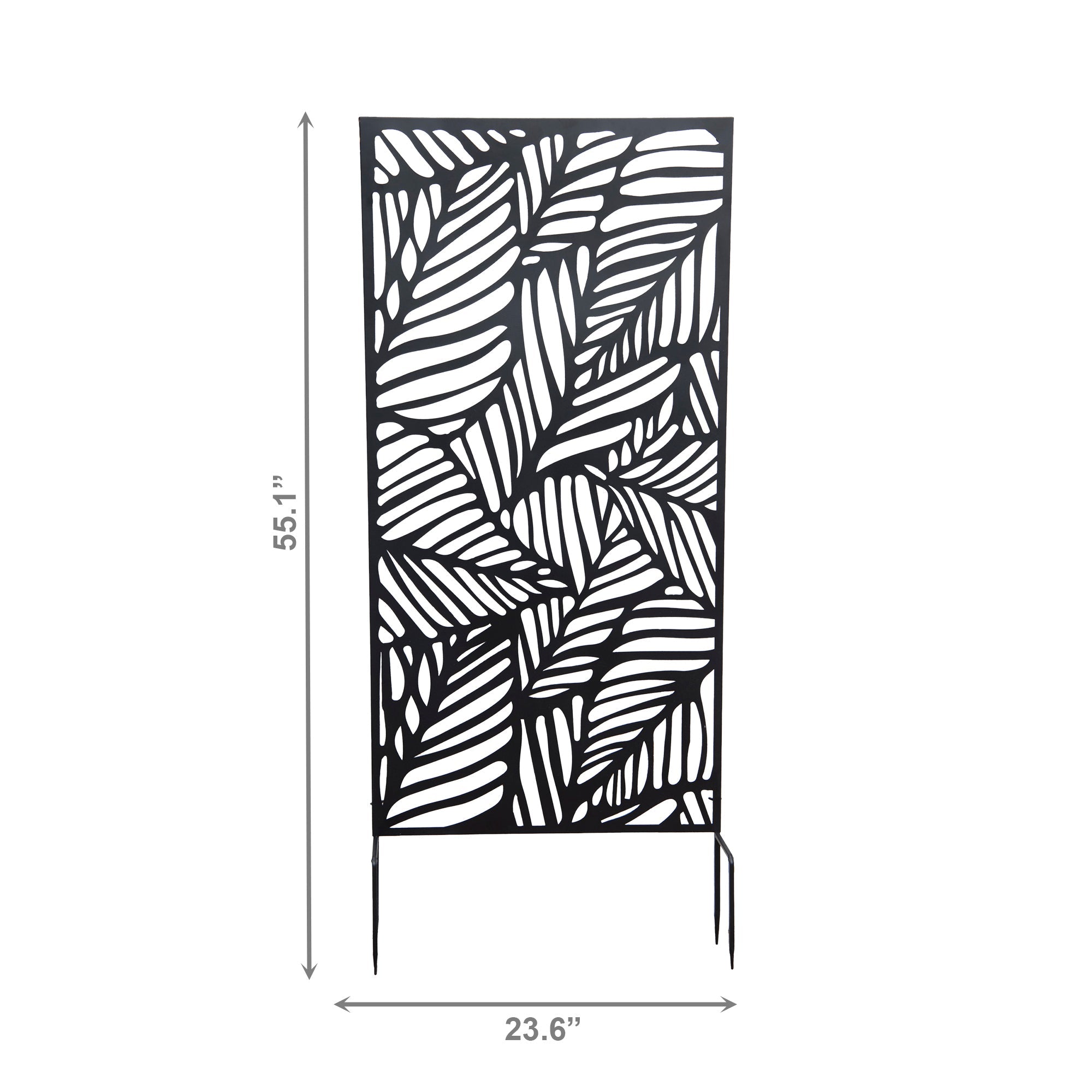 Tall Metal Leaf Pattern Outdoor Garden Screen
