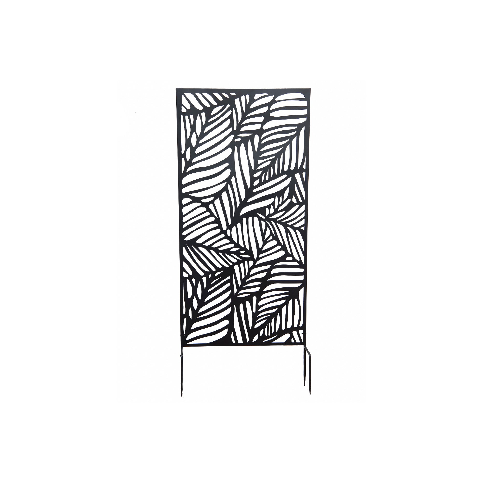 Tall Metal Leaf Pattern Outdoor Garden Screen