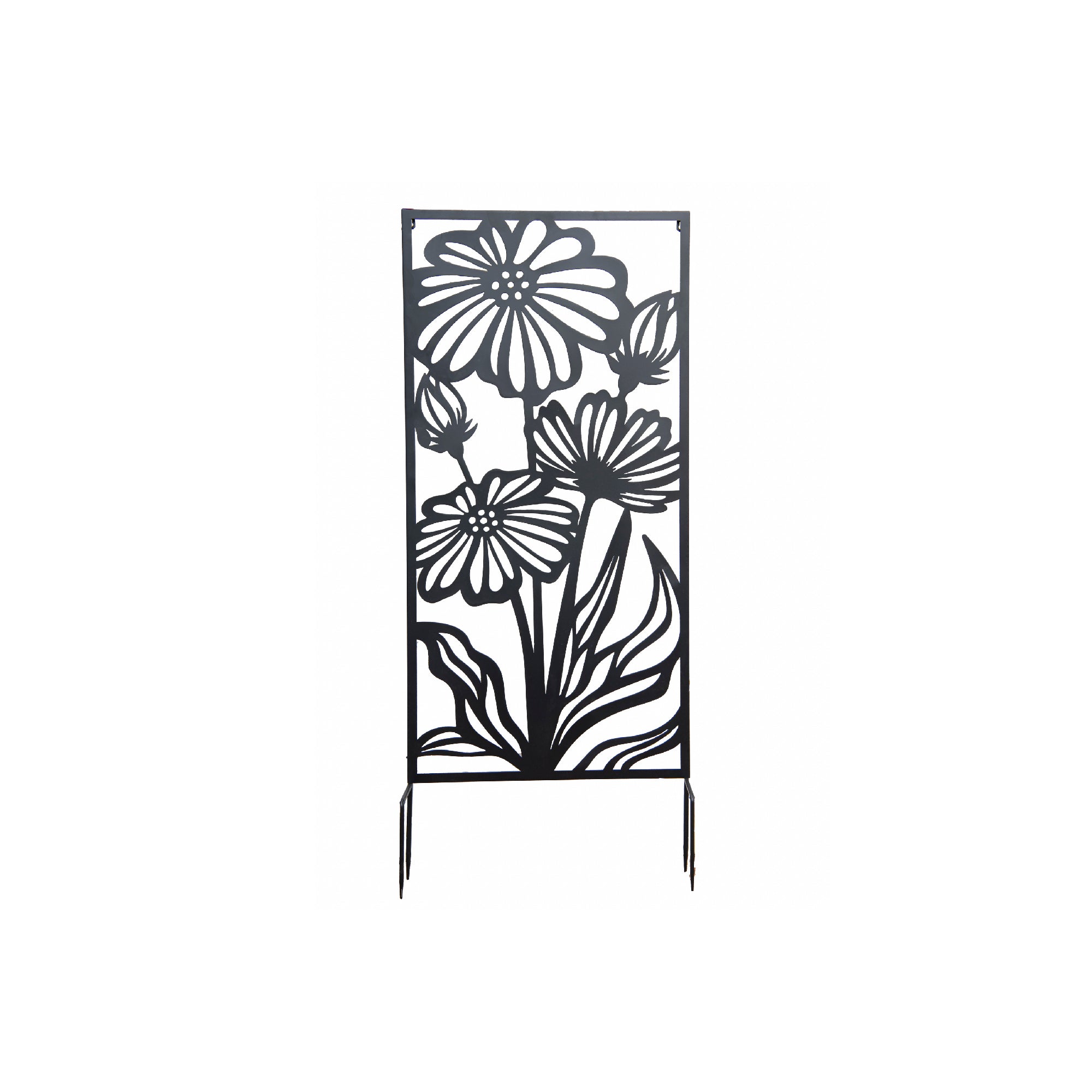 Daisy Floral Pattern Metal Garden Screen
