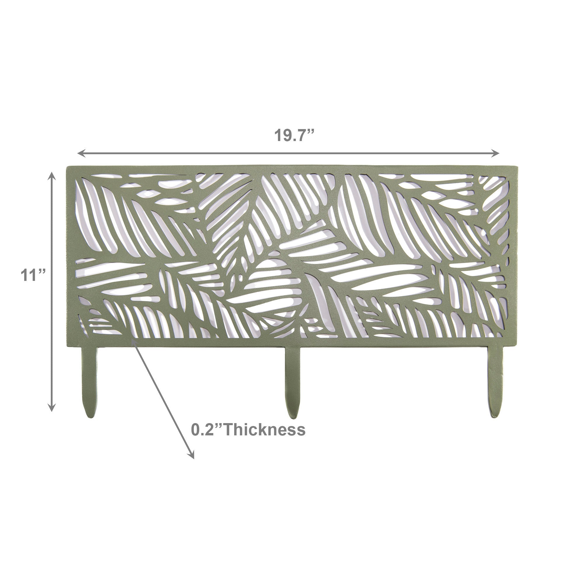 Lattice Leaf Metal Garden Border Fence - Set of 2