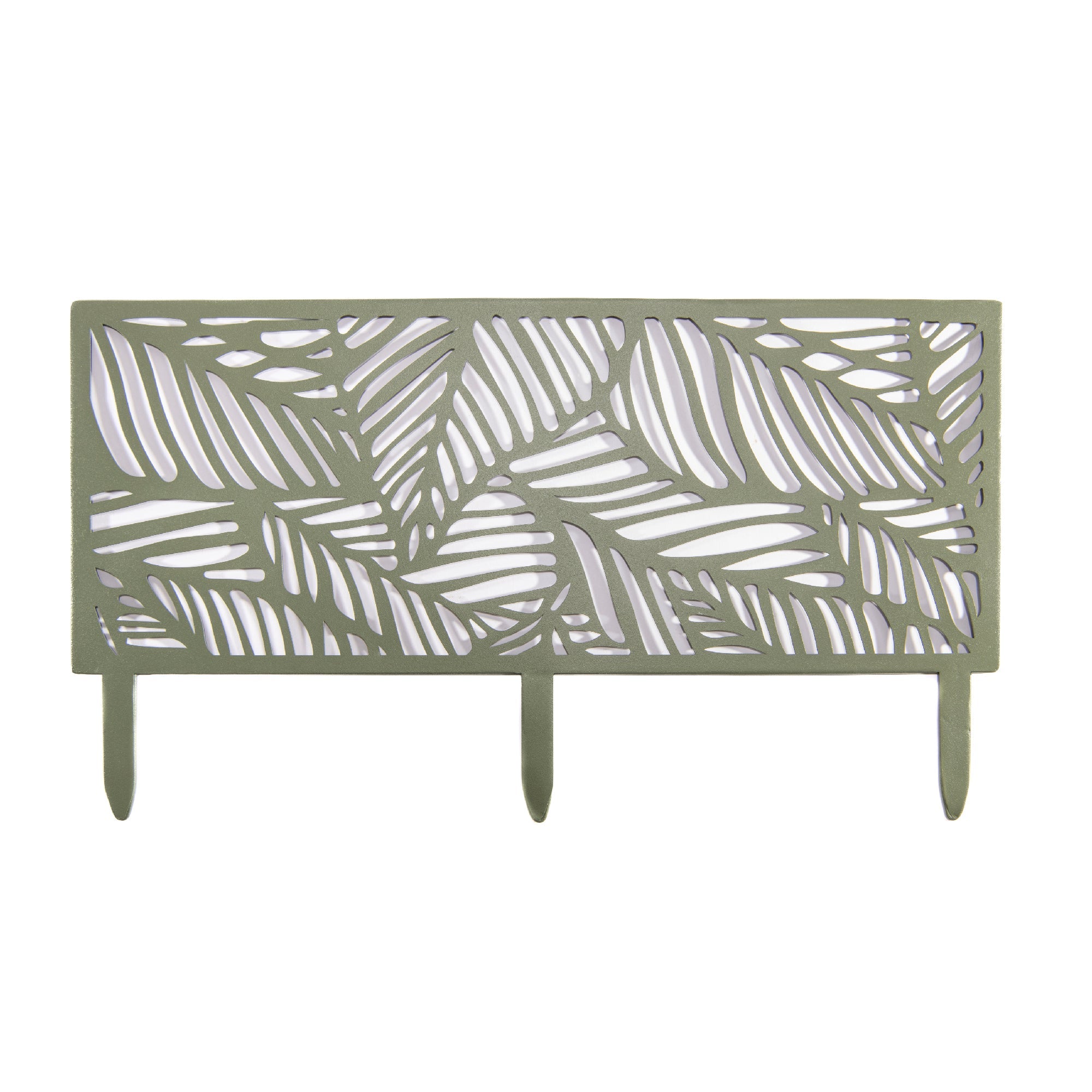 Lattice Leaf Metal Garden Border Fence - Set of 2