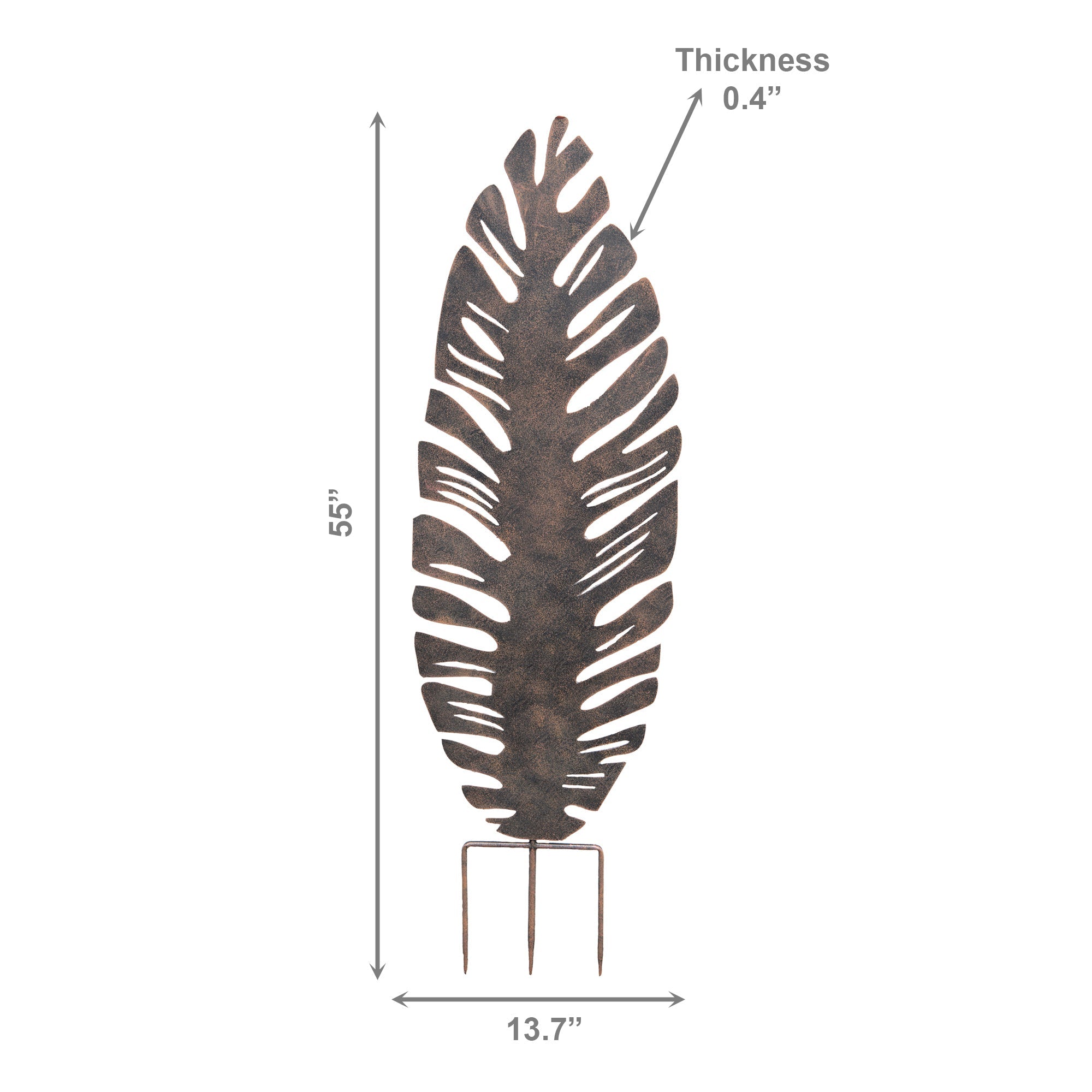 Decorative Metal Leaf Garden Stake
