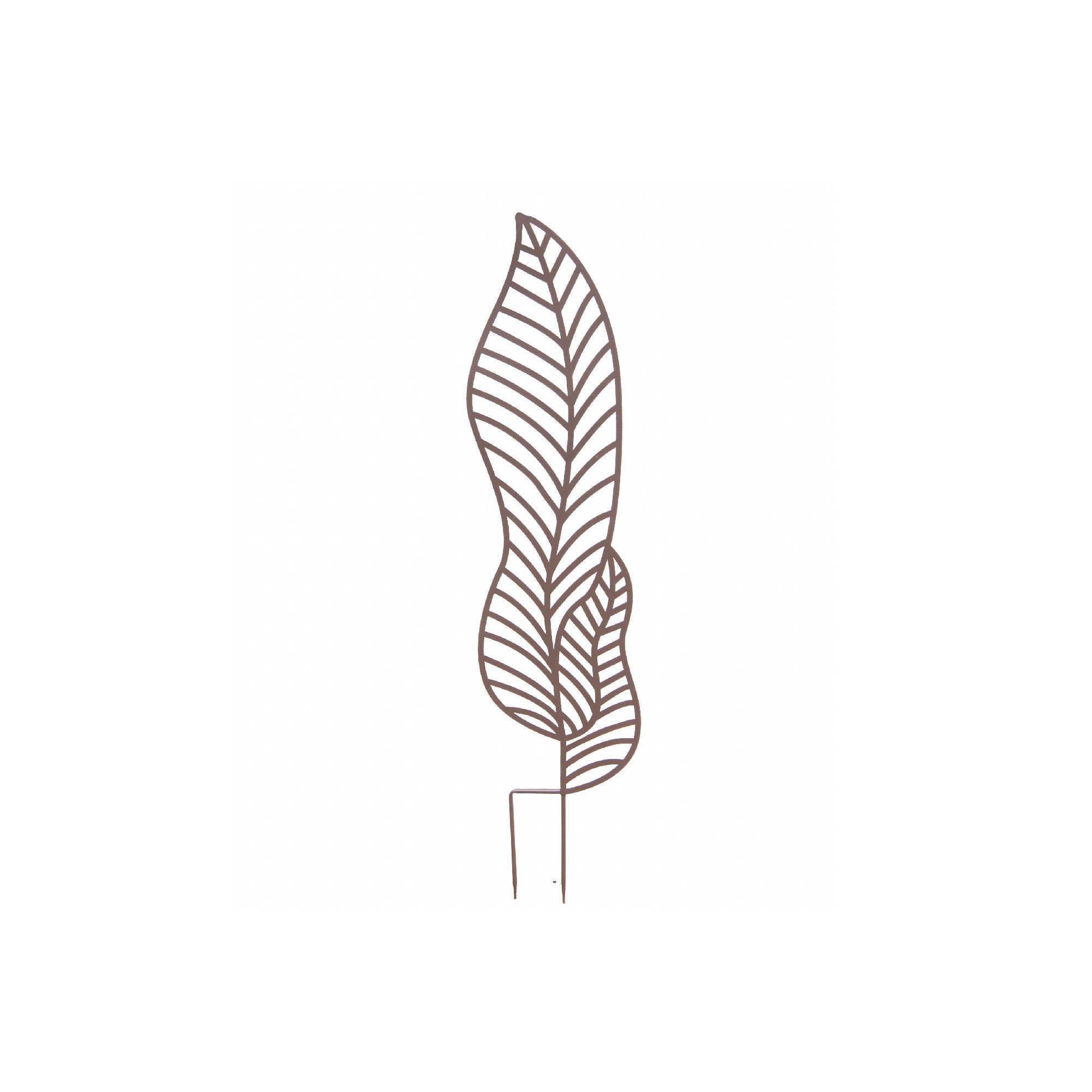 Double Leaf Decorative Metal Garden Stake