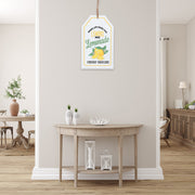 Embossed Metal Sign Make Lemonade, Inspirational Wall Decor, Farmhouse Style