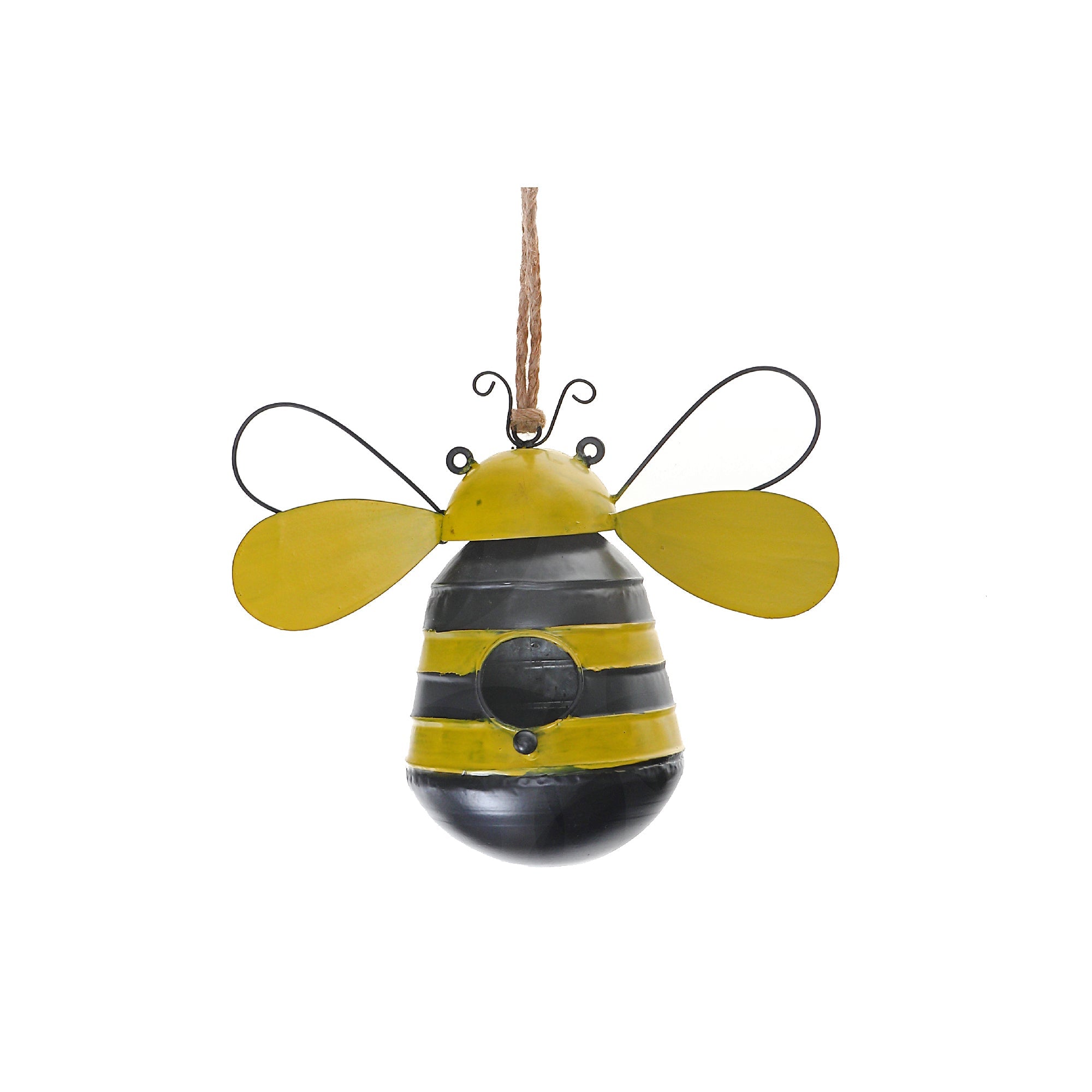 Metal Bee Birdhouse Decorative Outdoor Garden Bird House