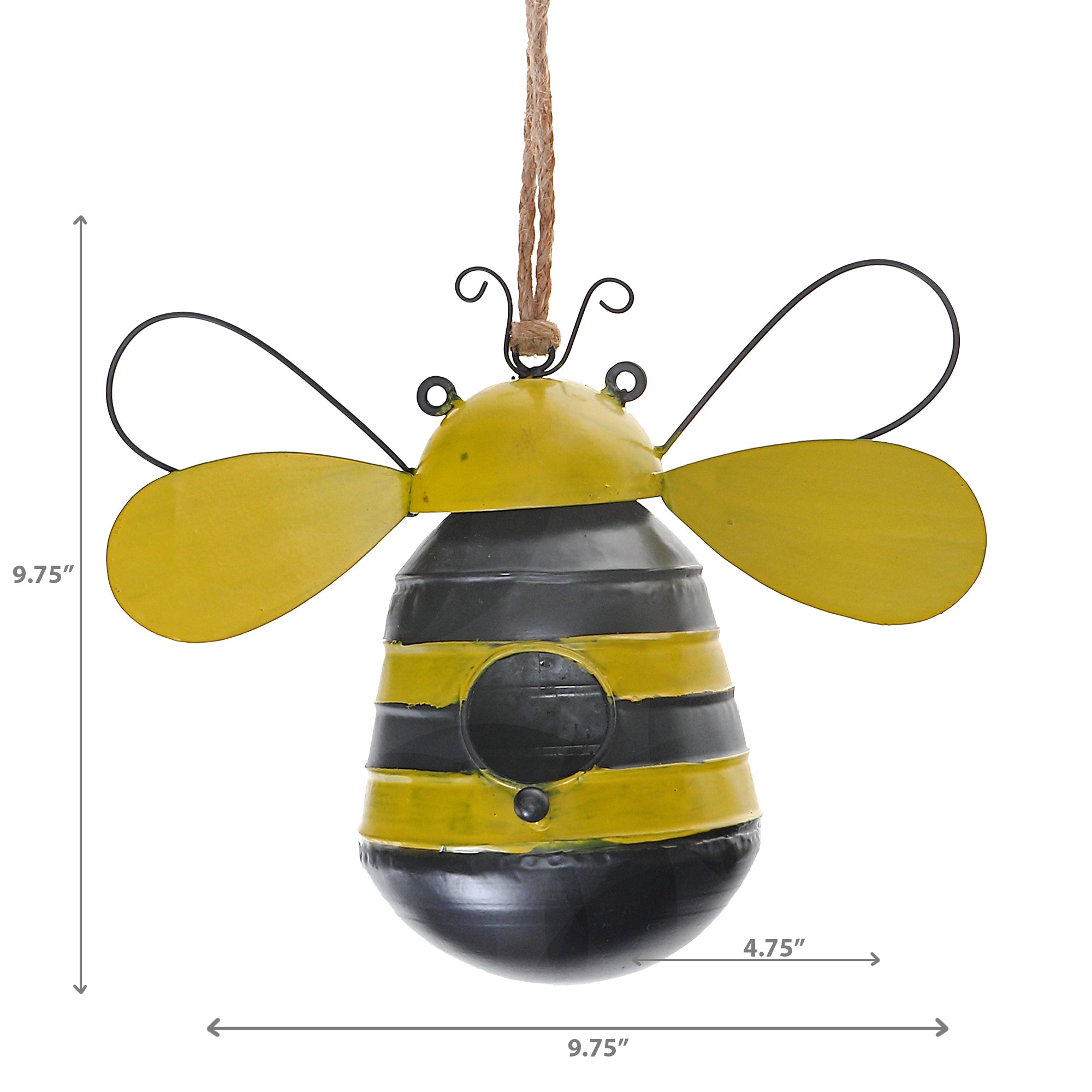 Metal Bee Birdhouse Decorative Outdoor Garden Bird House
